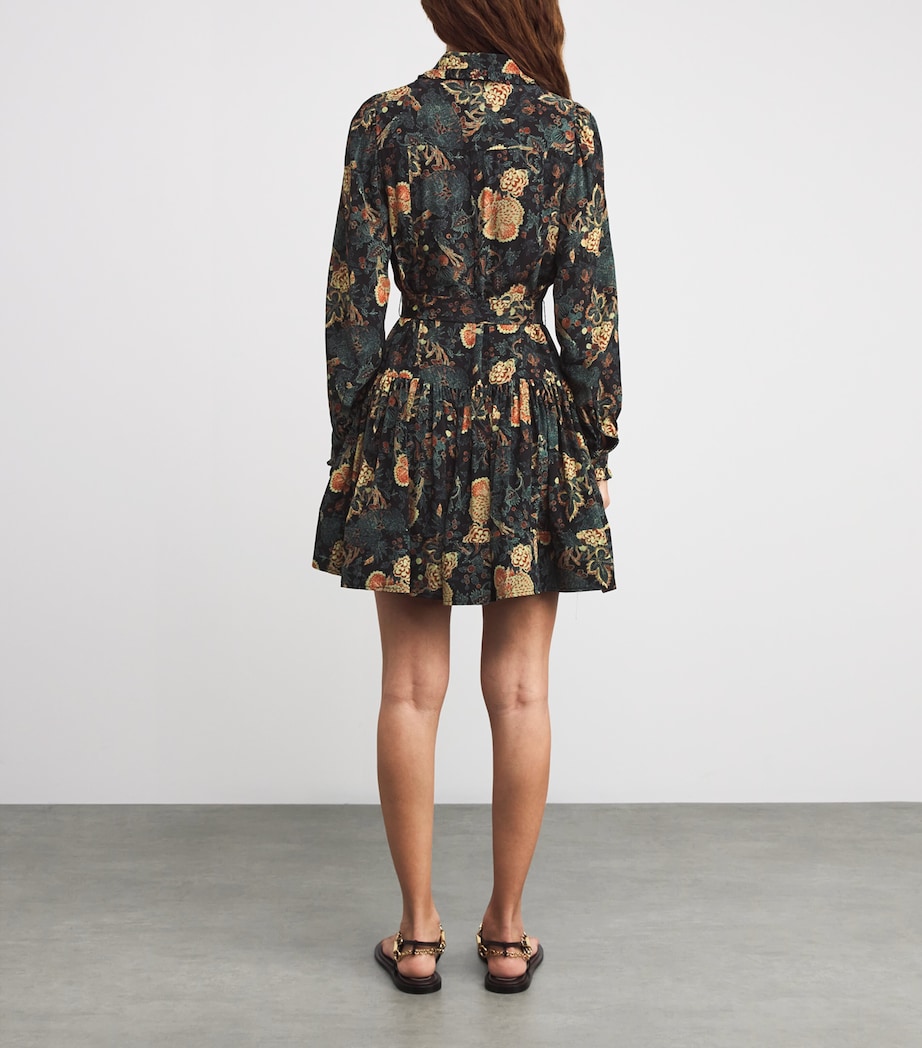 Silk Printed Simona Mini Dress NUIT Image 6