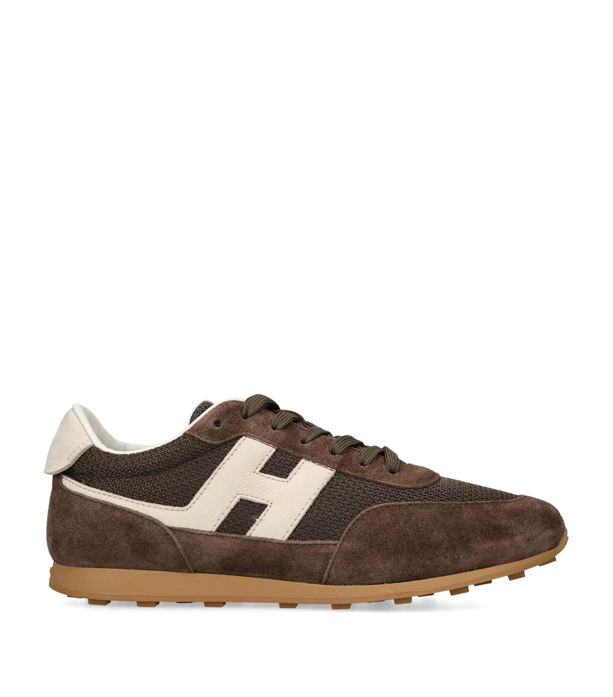 Hogan Suede H669 Allacciato Sneakers Dark Brown Image 1