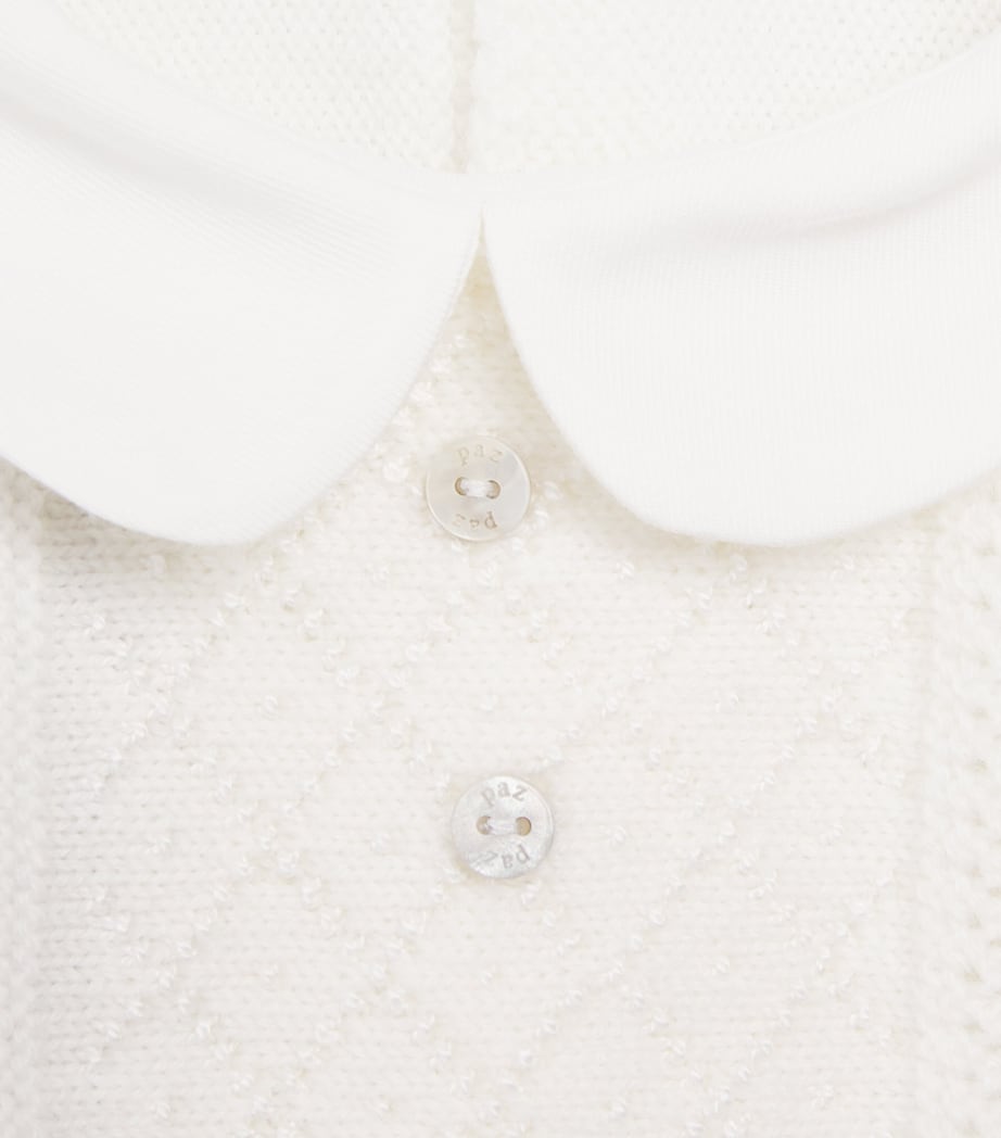 Paz Rodriguez Cotton Sweater and Trousers Set (0-12 Months) Cream/cream Image 4