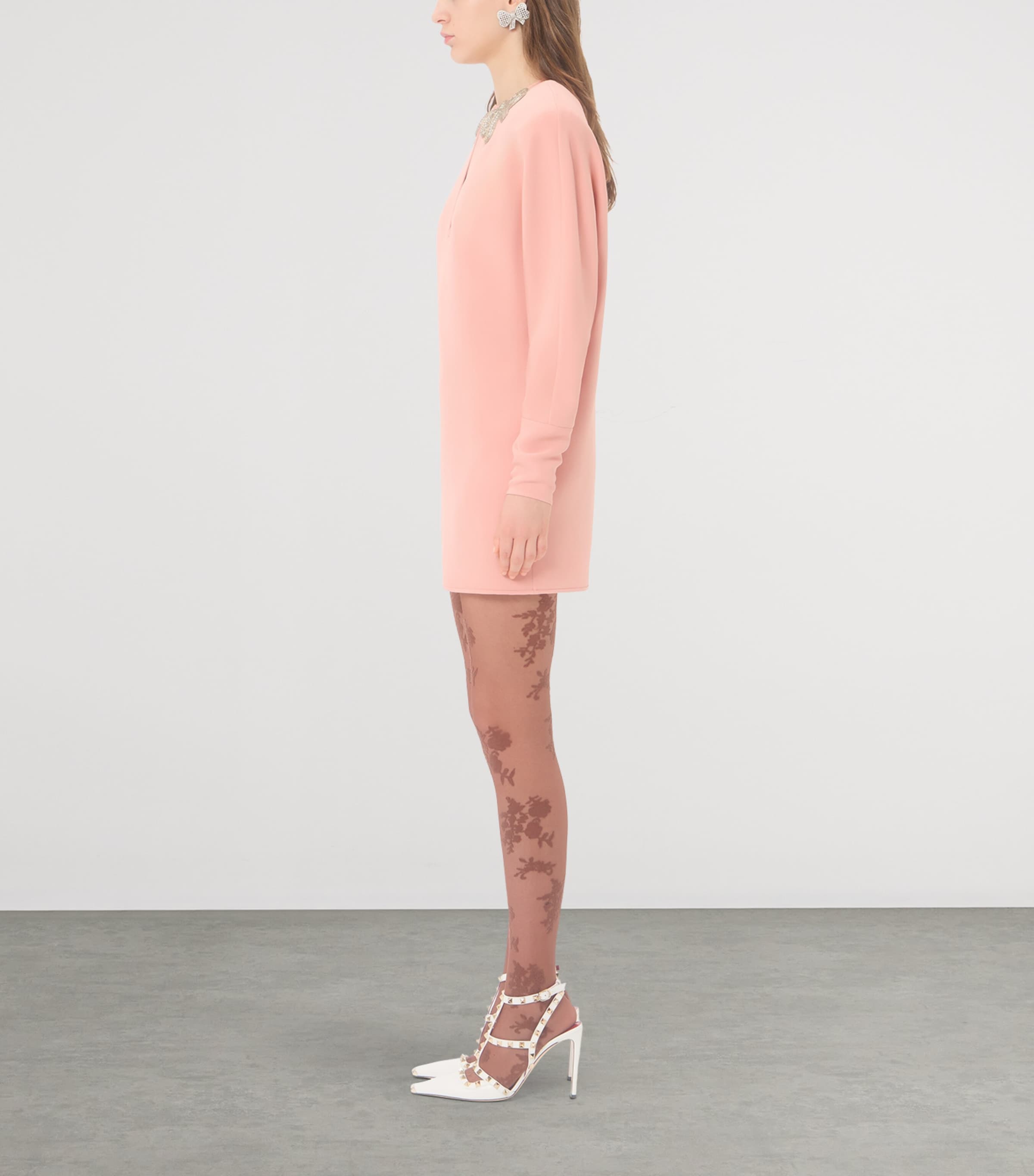 Valentino Womens Silk Bow-Embellished Mini Dress Image 4