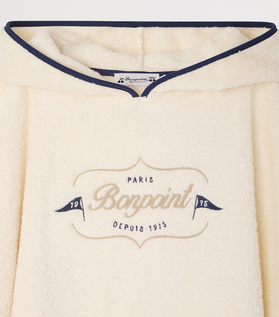 Cotton Logo Towel Poncho (4-8 Years) UPB ECRU Image 3