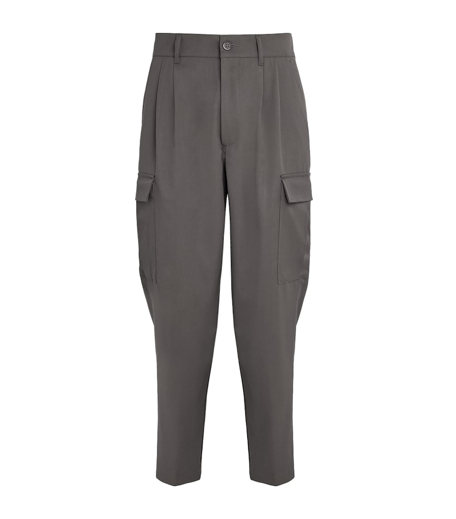 Stretch-Virgin Wool Pleated Trousers NOCE 260 Image 1