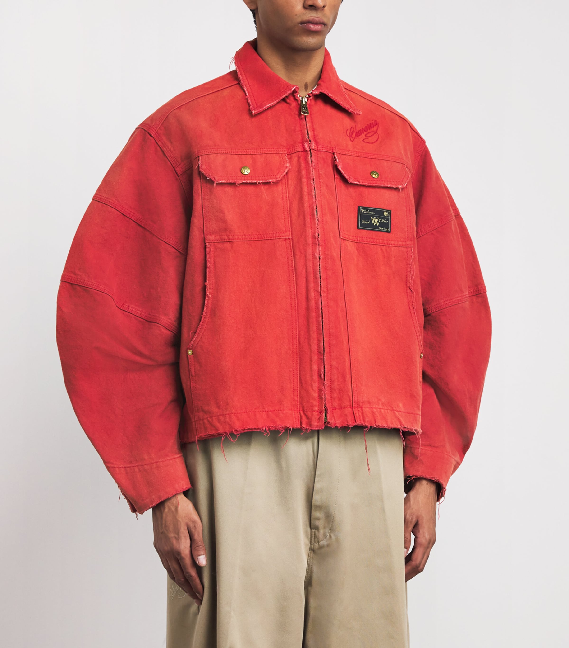 Cotton Canvas Stockton Jacket RED Image 3