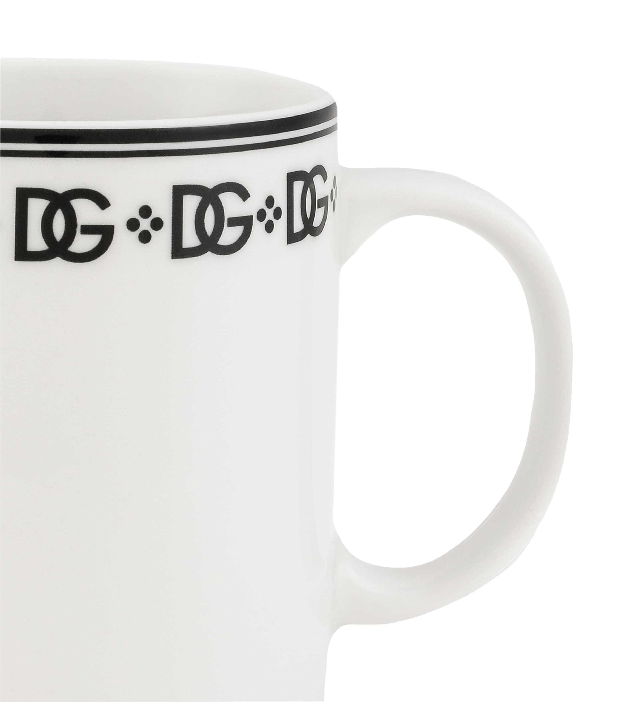 Dolce&Gabbana Casa Porcelain DG Logo Mug Dg Logo Bordo Image 3