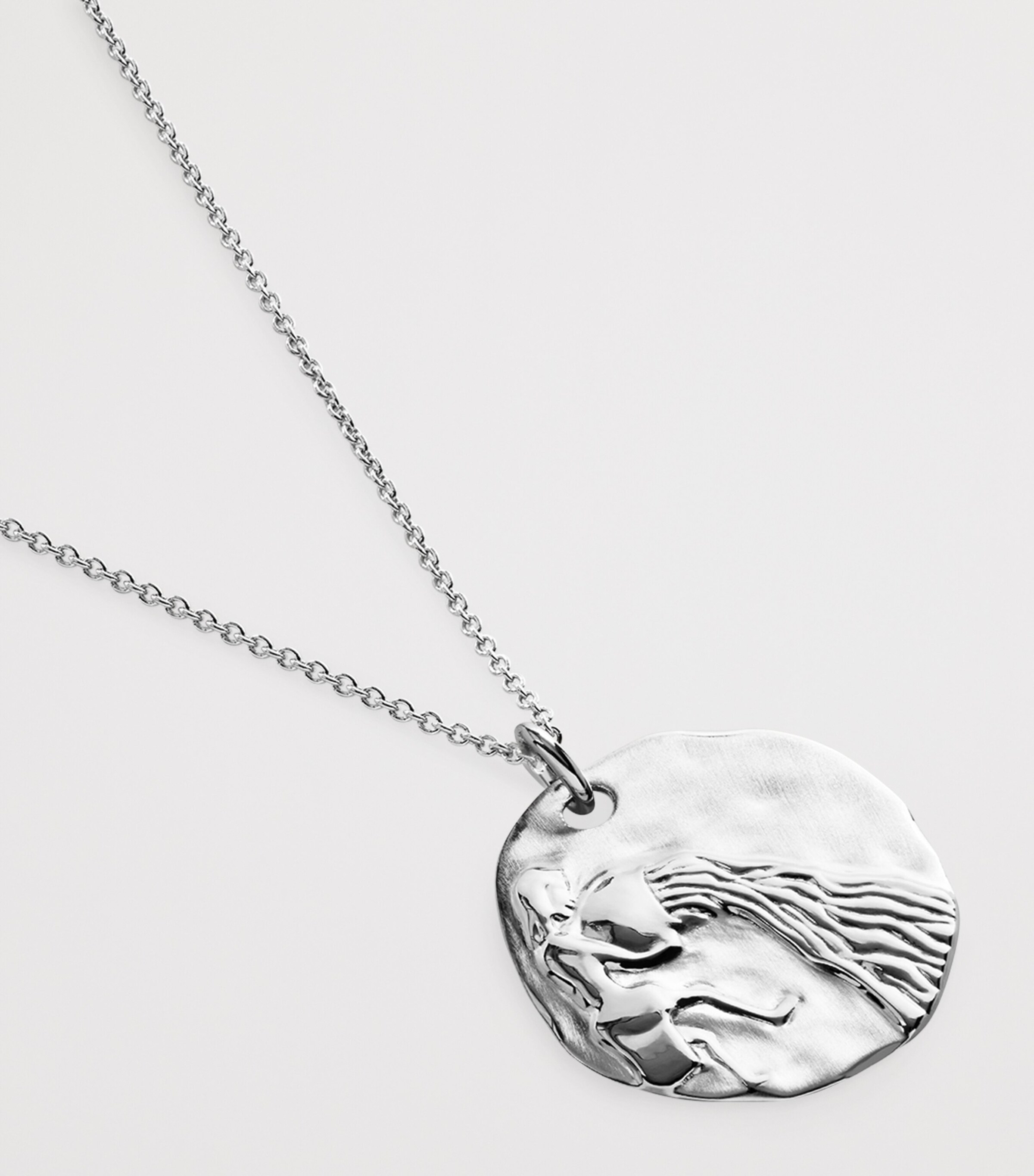Monica Vinader Sterling Silver Aquarius Zodiac Necklace Sterling Silver Image 3