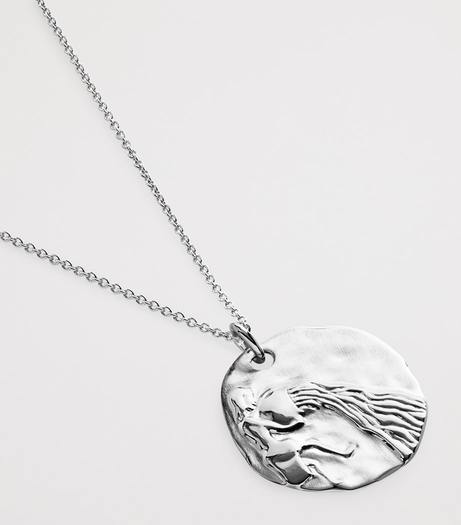 Monica Vinader Sterling Silver Aquarius Zodiac Necklace Sterling Silver Image 3