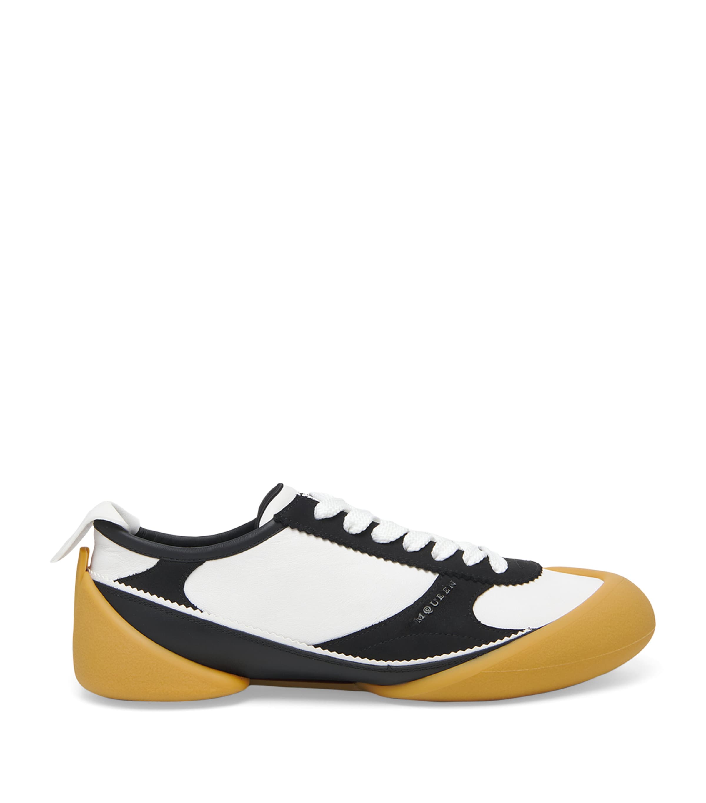 Alexander Mcqueen Oversized Calfskin Sneakers With Distinctive Rounded Sole In Multi