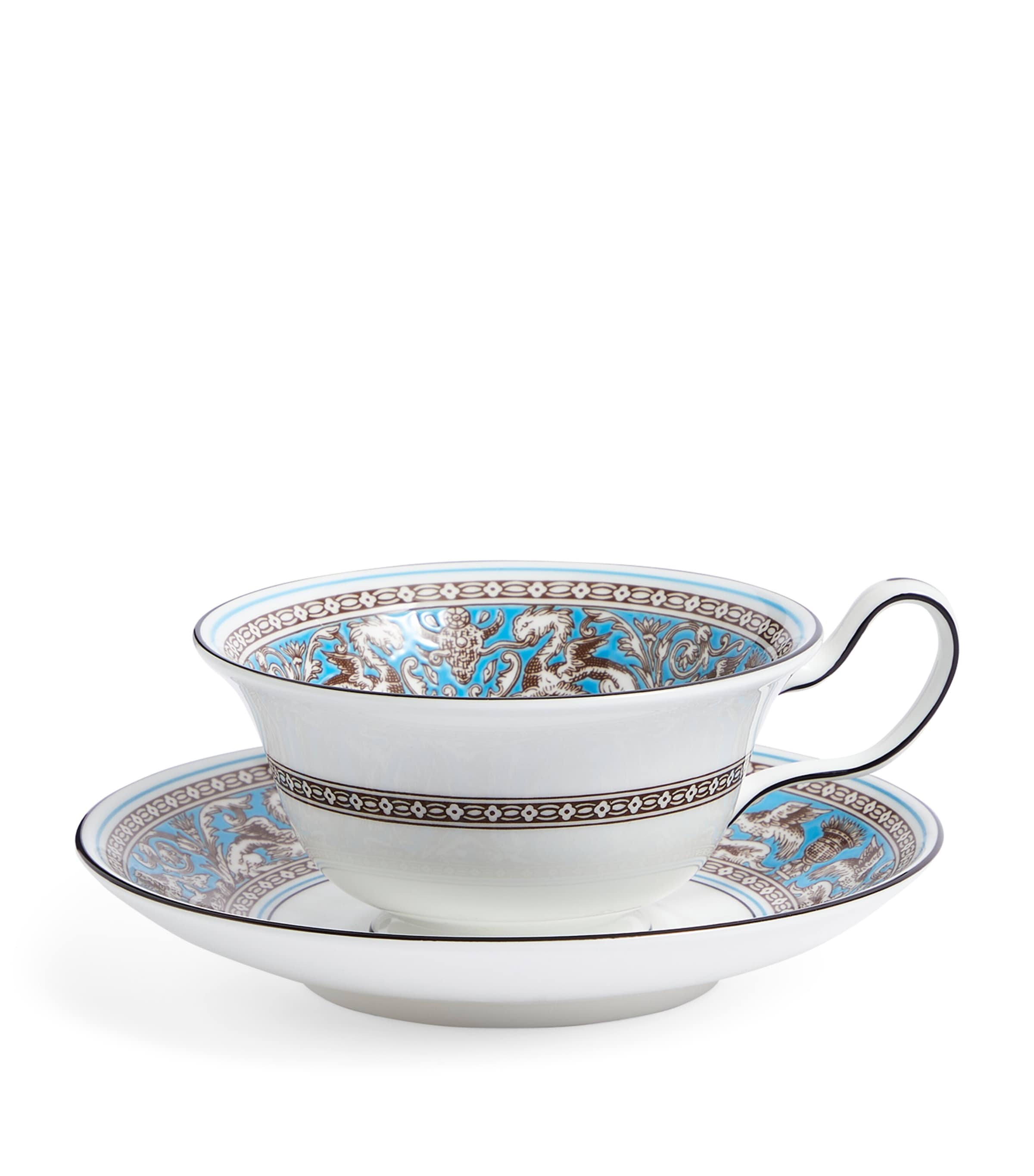 Wedgwood Florentine Turquoise Teacup And Saucer | Dining | Tableware | Tea Cups & Saucers | Designers | Wedgwood