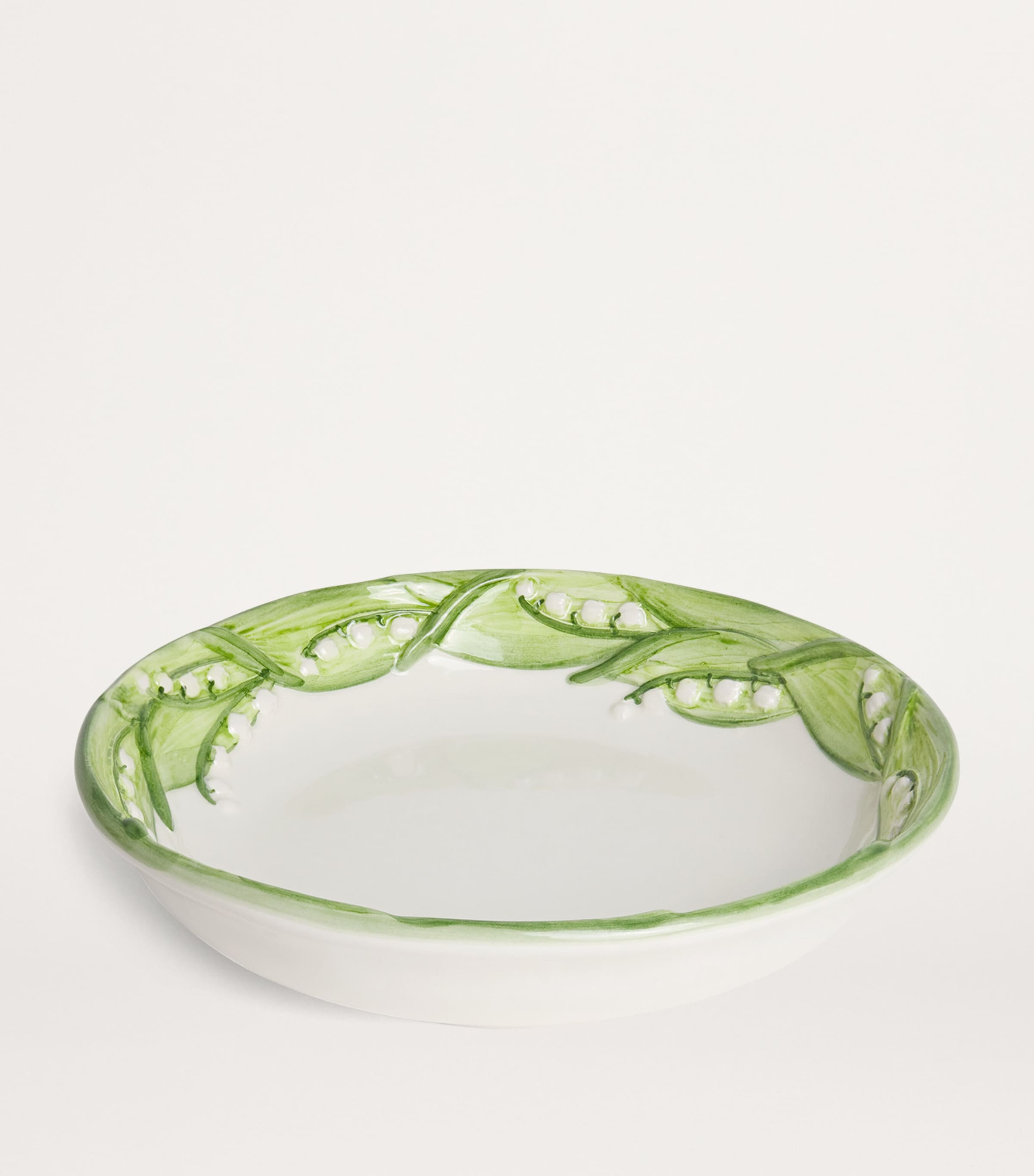 Lilly Of The Valley Pasta Bowl (21cm) WHITE/GREEN Image 2