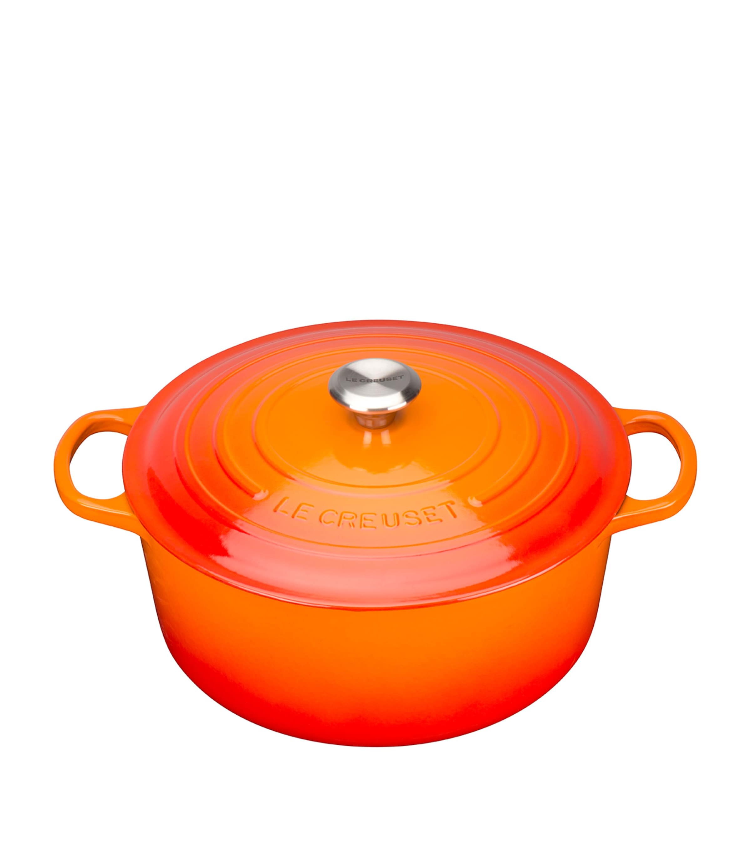 Le Creuset Cast Iron Round Casserole Dish (26cm) Volcanic Image 1