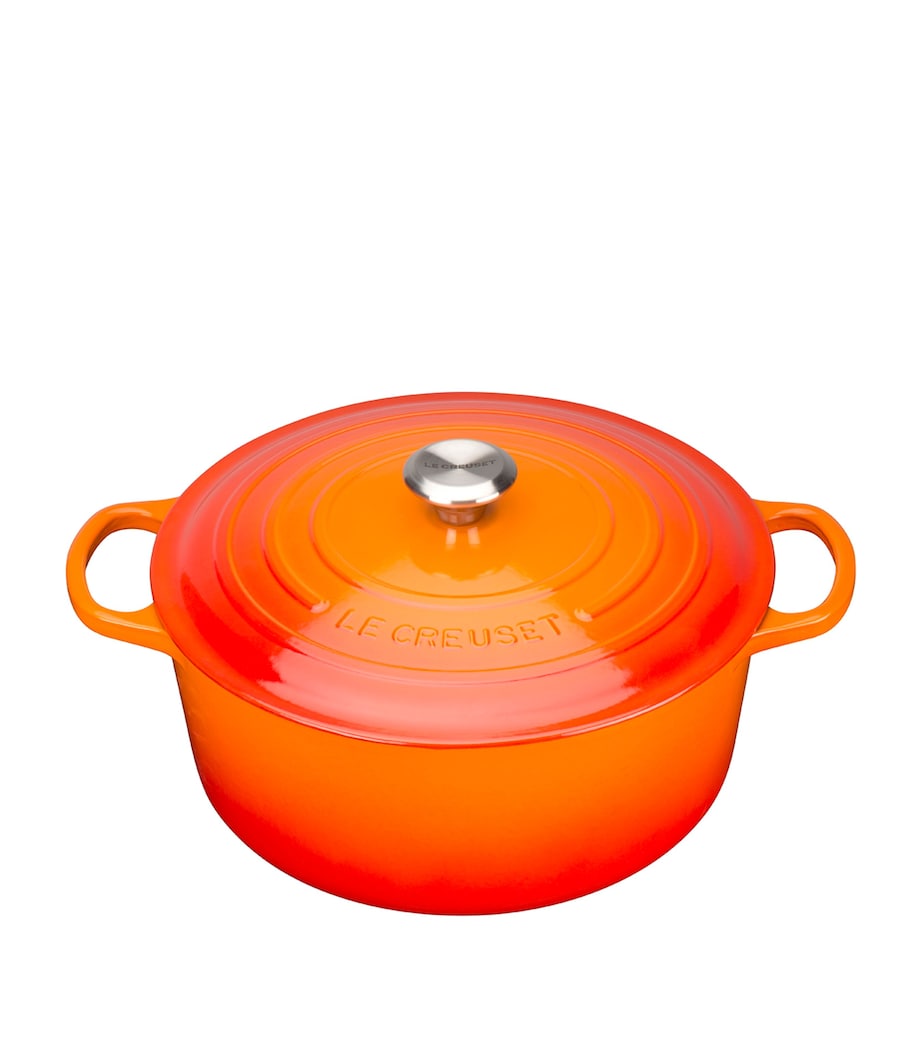 Le Creuset Cast Iron Round Casserole Dish (26cm) Volcanic Image 1