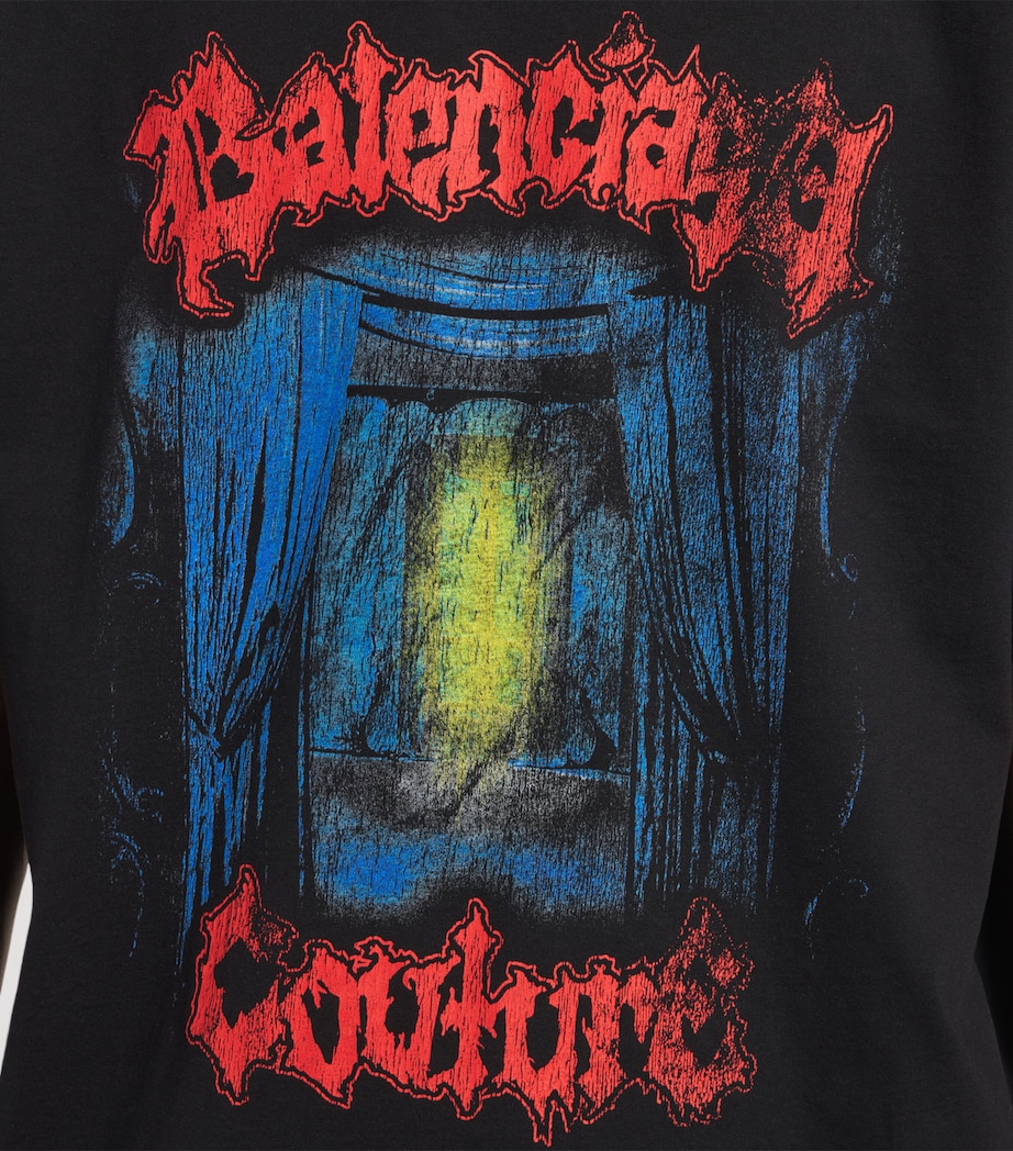 Balenciaga Mens Cotton Salon de Couture Gothic T-Shirt Image 6