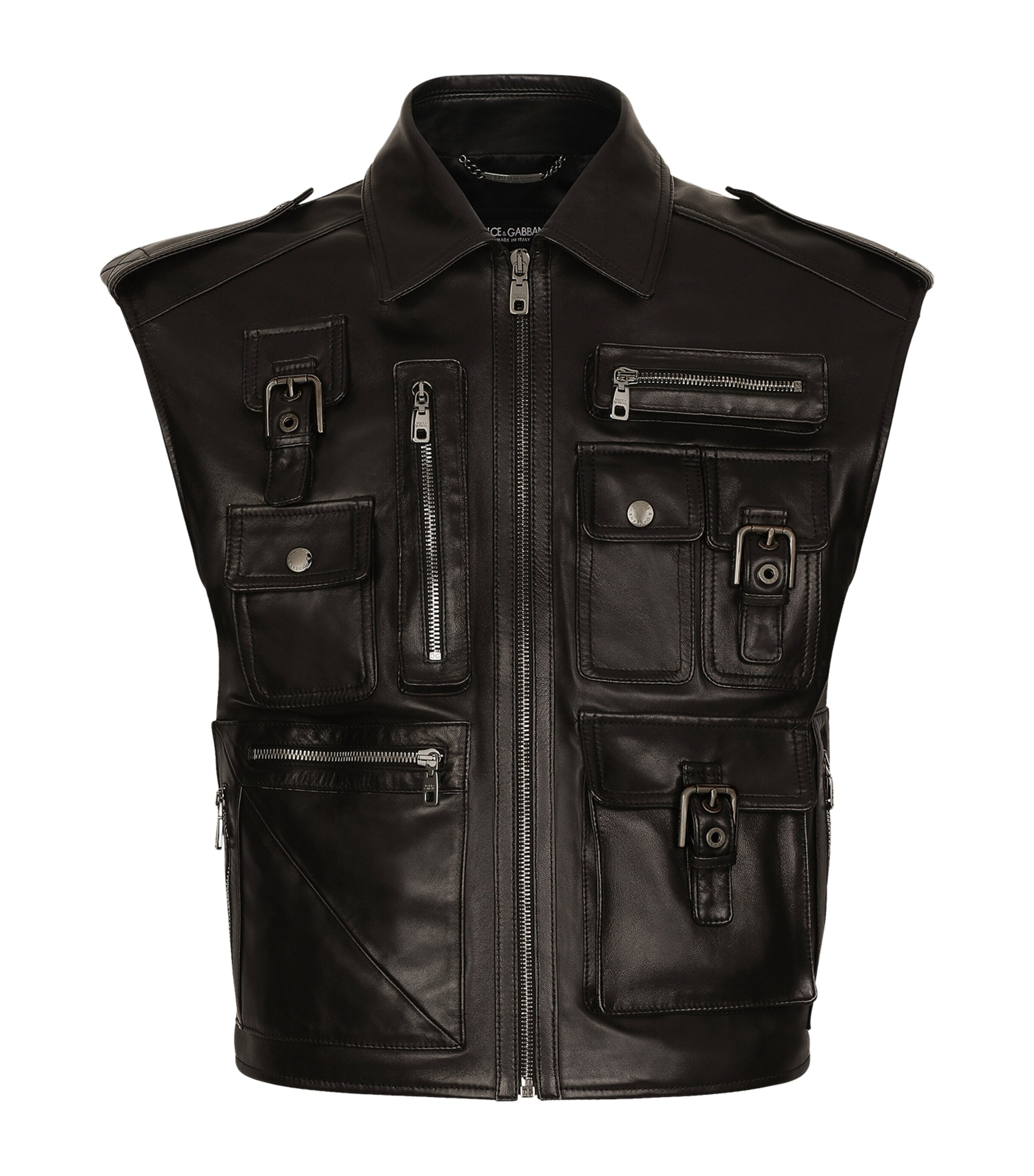 Dolce & Gabbana Biker Leather Gilet