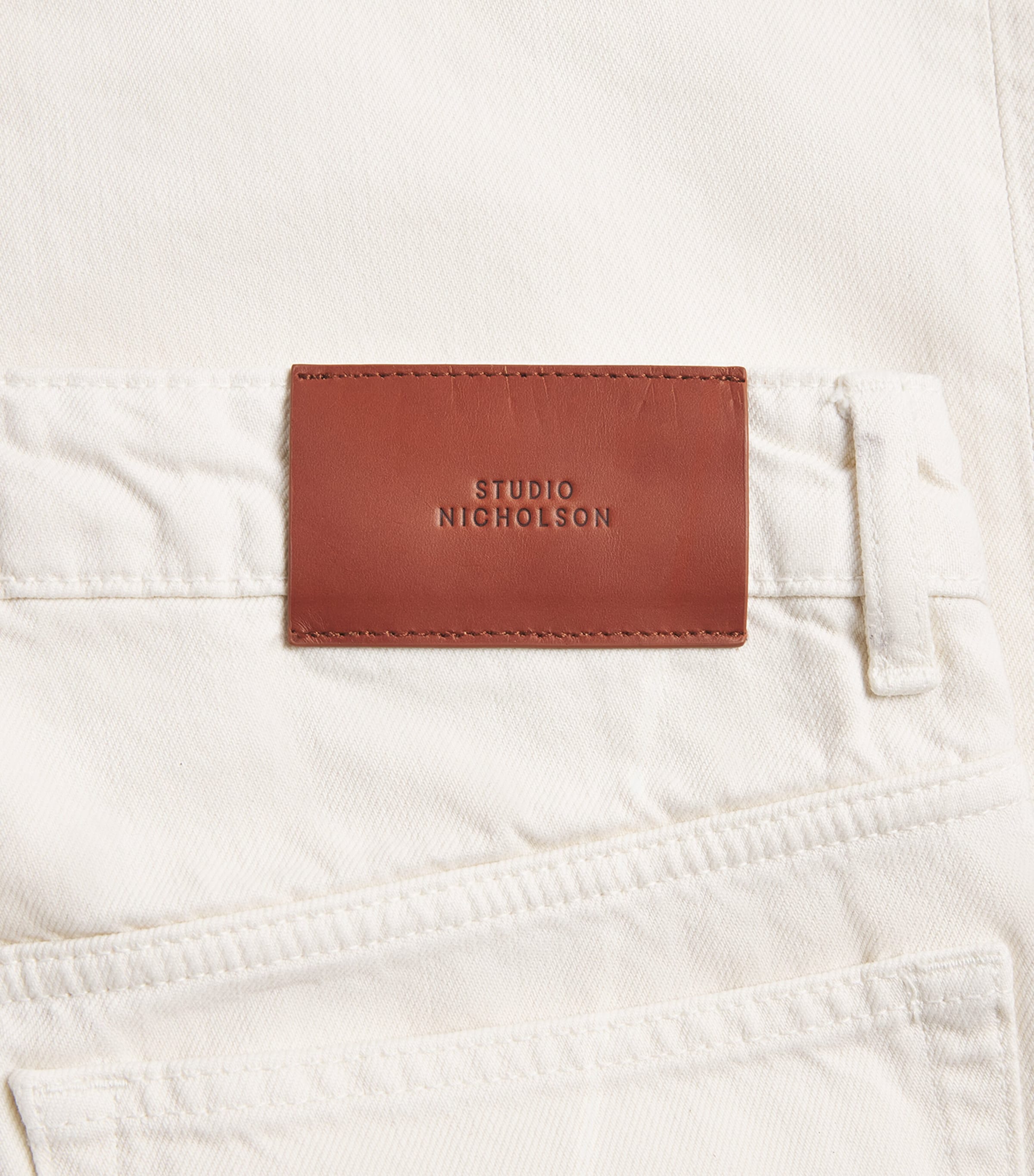 Studio Nicholson Mens Riso Straight Jeans Parchment Image 6