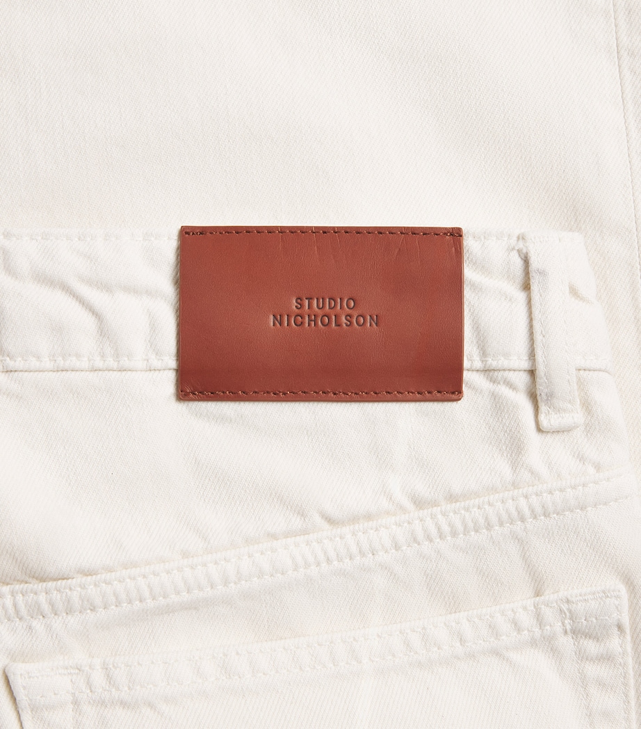 Studio Nicholson Mens Riso Straight Jeans Parchment Image 6