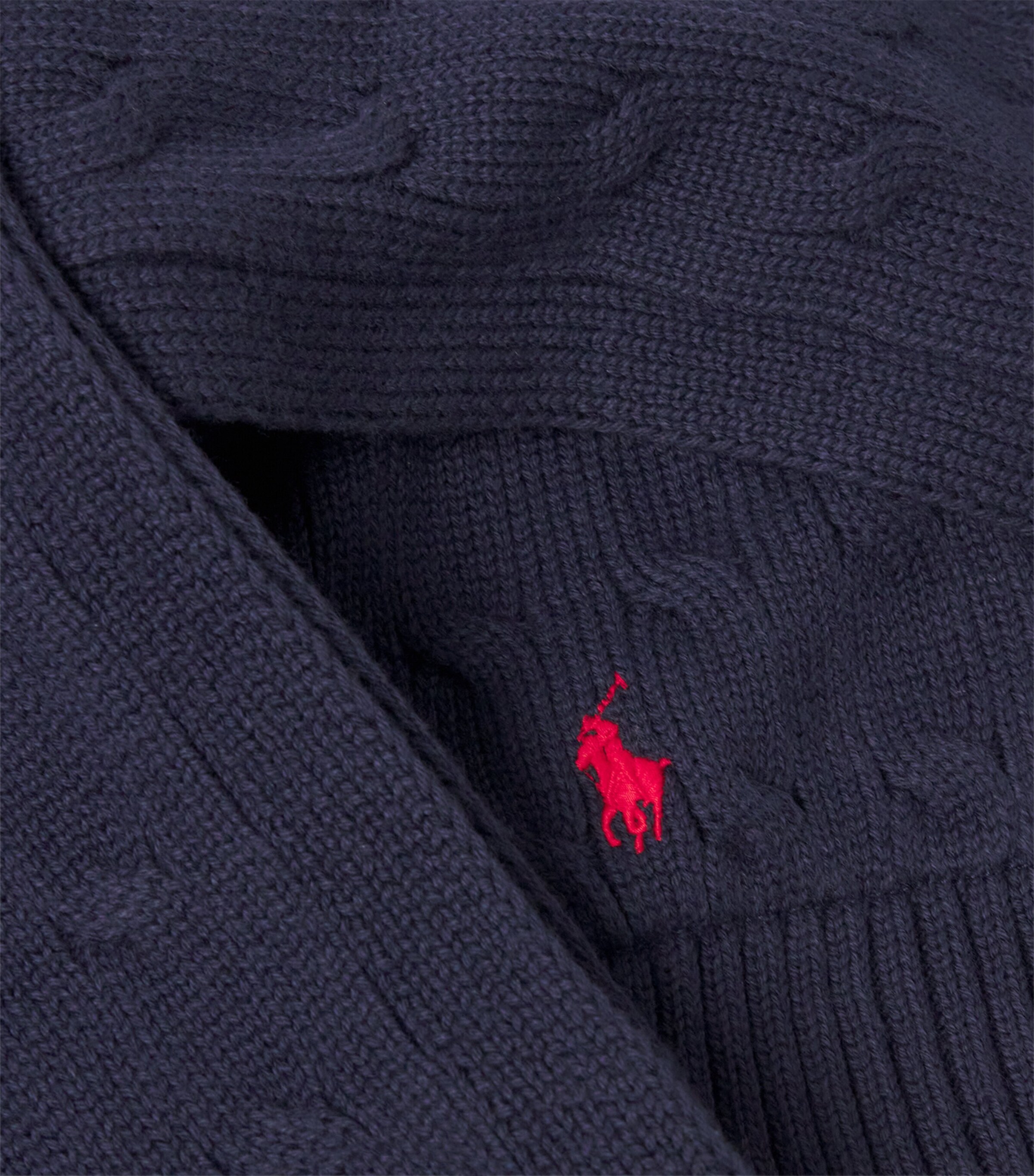 Cotton Logo Scarf NAVY Image 2