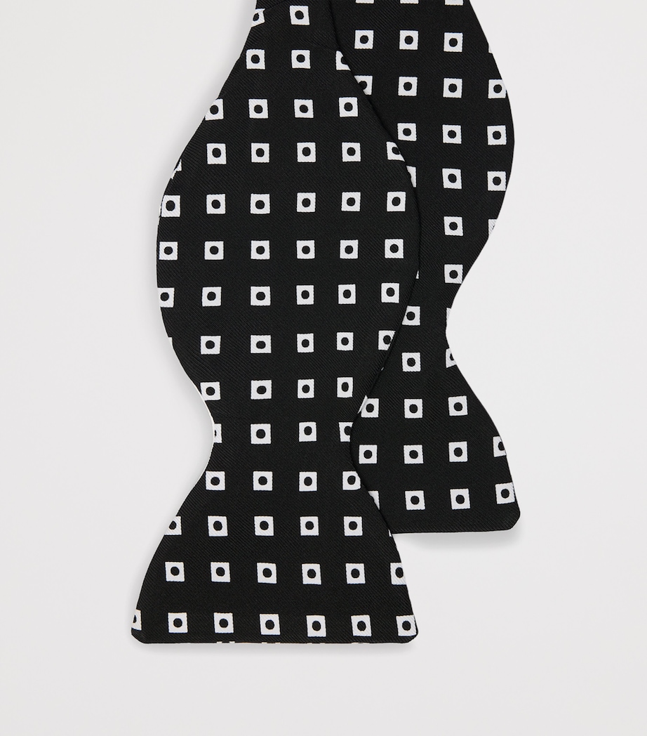 Dunhill Mulberry Silk Polka Dot Bow Tie Image 2