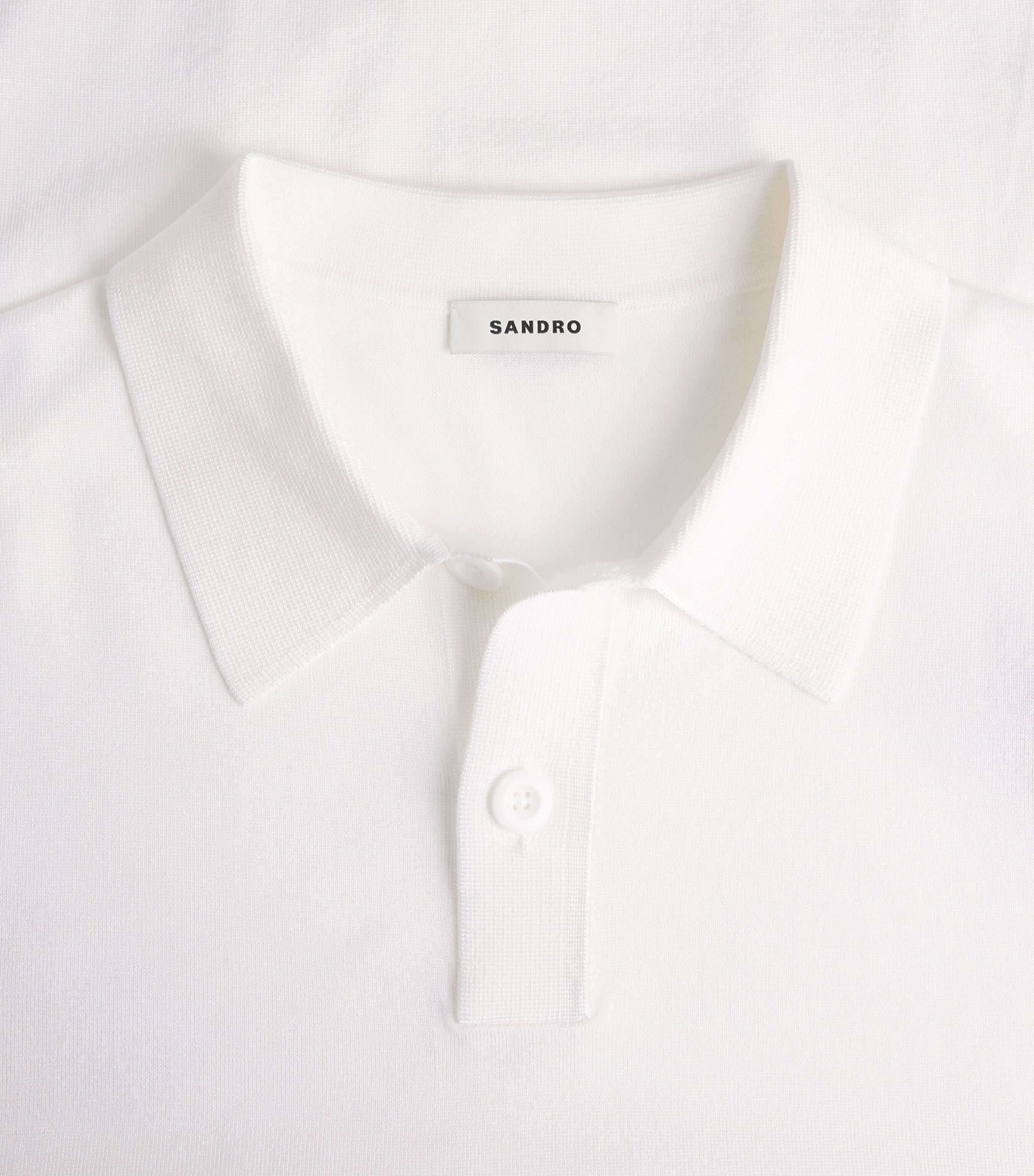 Knitted Polo Shirt WHITE Image 5