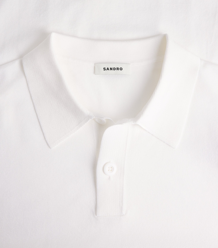 Knitted Polo Shirt WHITE Image 5