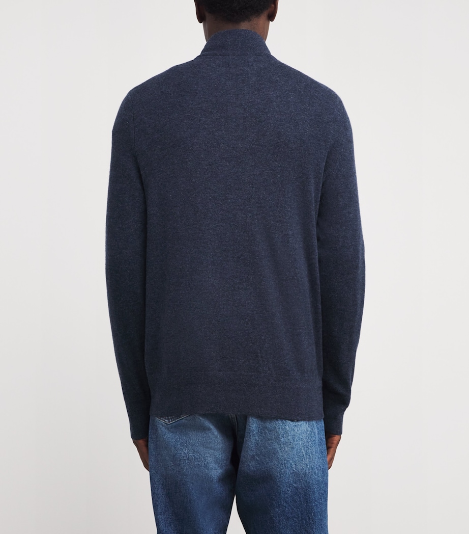 Wool-Cashmere Waterbury Quarter-Zip Sweater NAVY Image 4