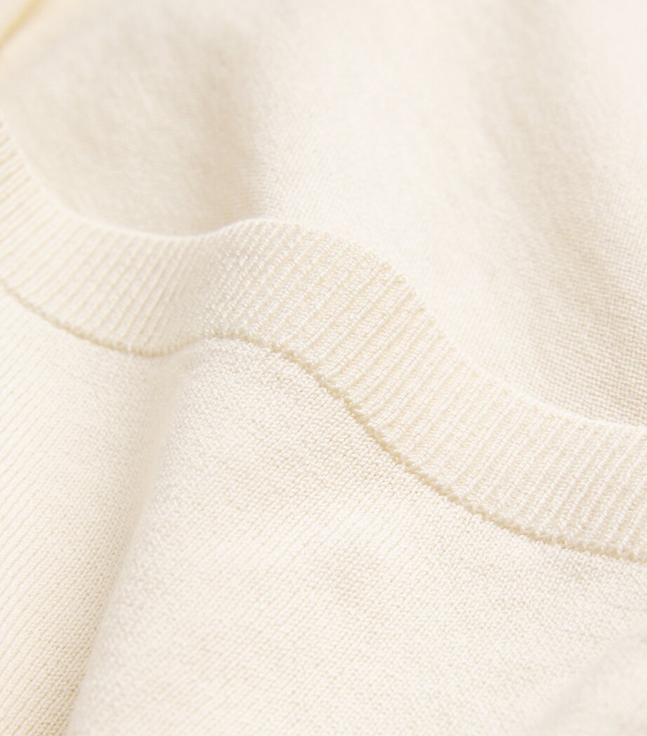 Silk-Cotton Efedra Cardigan IVORY Image 5