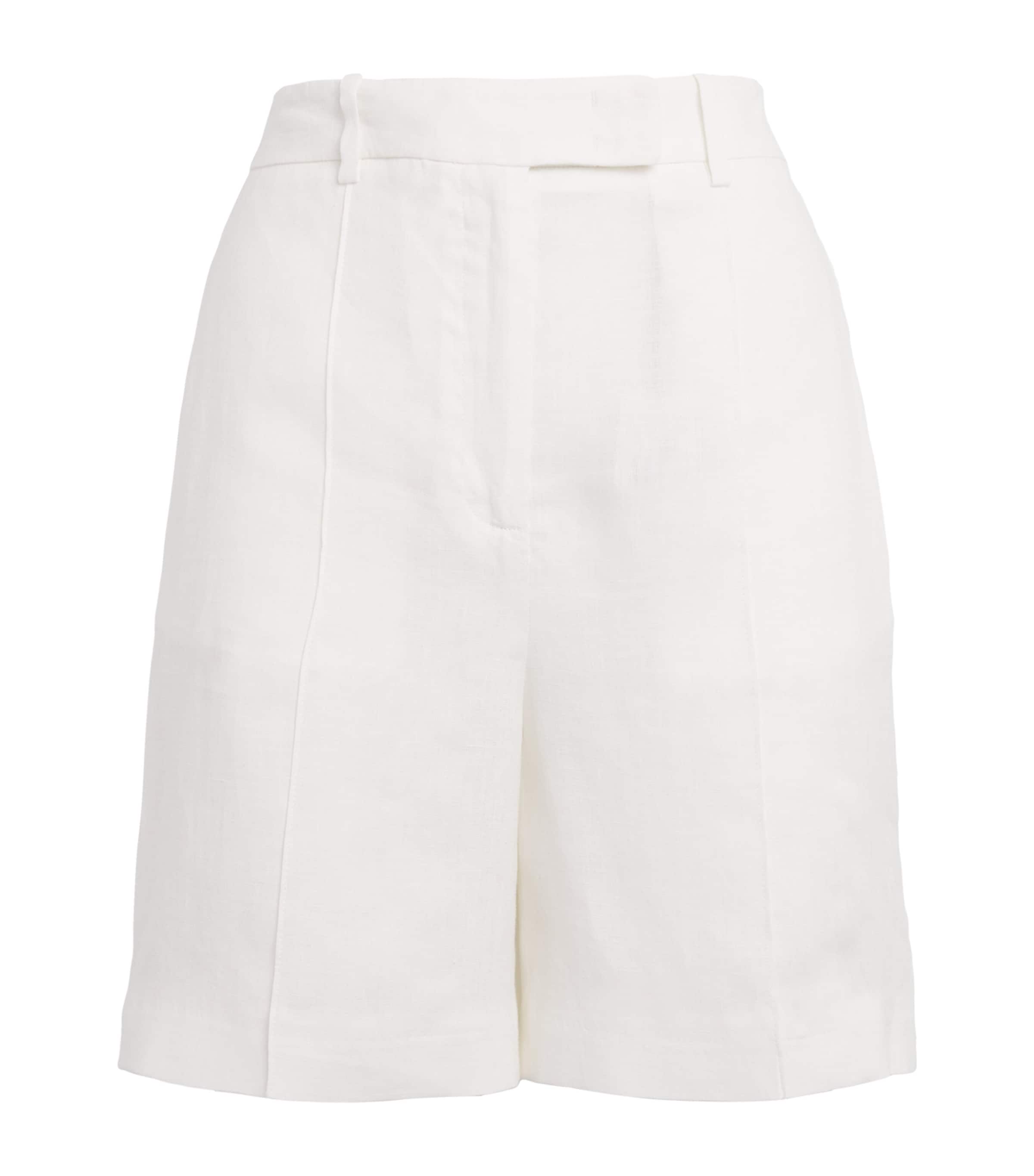 Eleventy X Harrods Linen Bermuda Shorts In White
