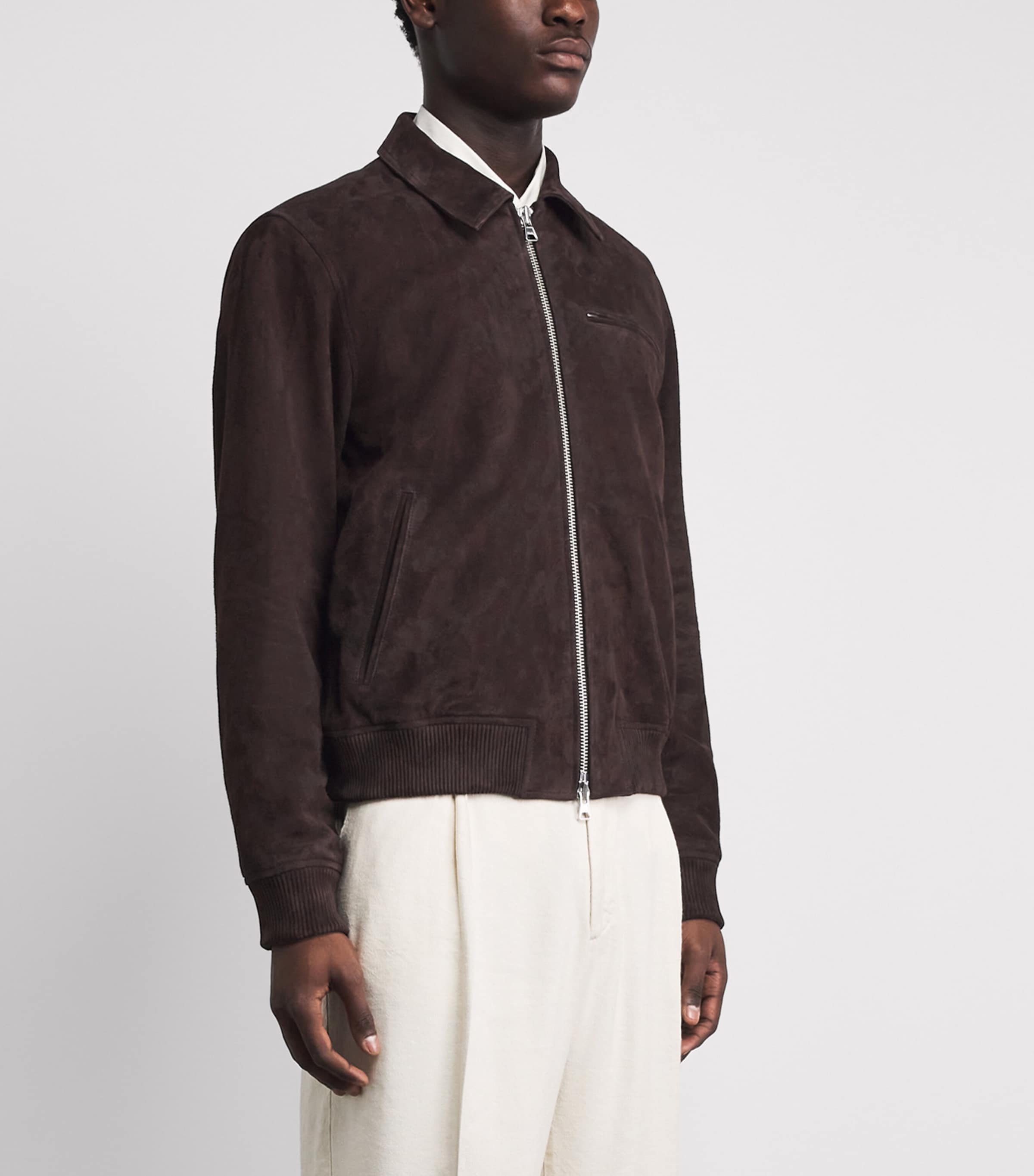 NN07 Mens Suede Owen Jacket Dusky Port Image 4