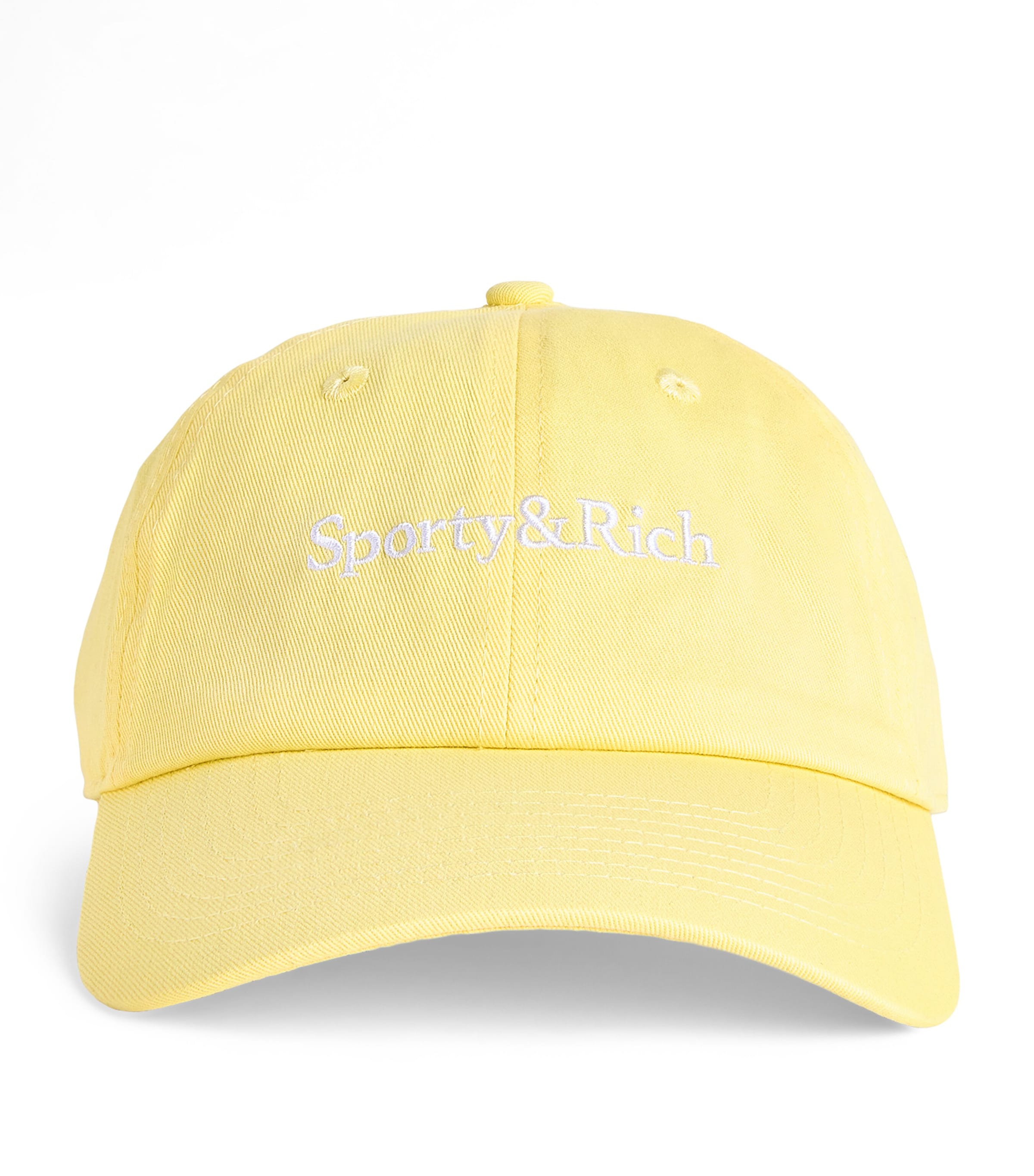 Sporty And Rich Embroidered-logo Baseball Cap In Yellow