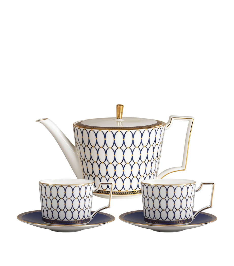 Renaissance Gold Tea Set BLUE Image 1