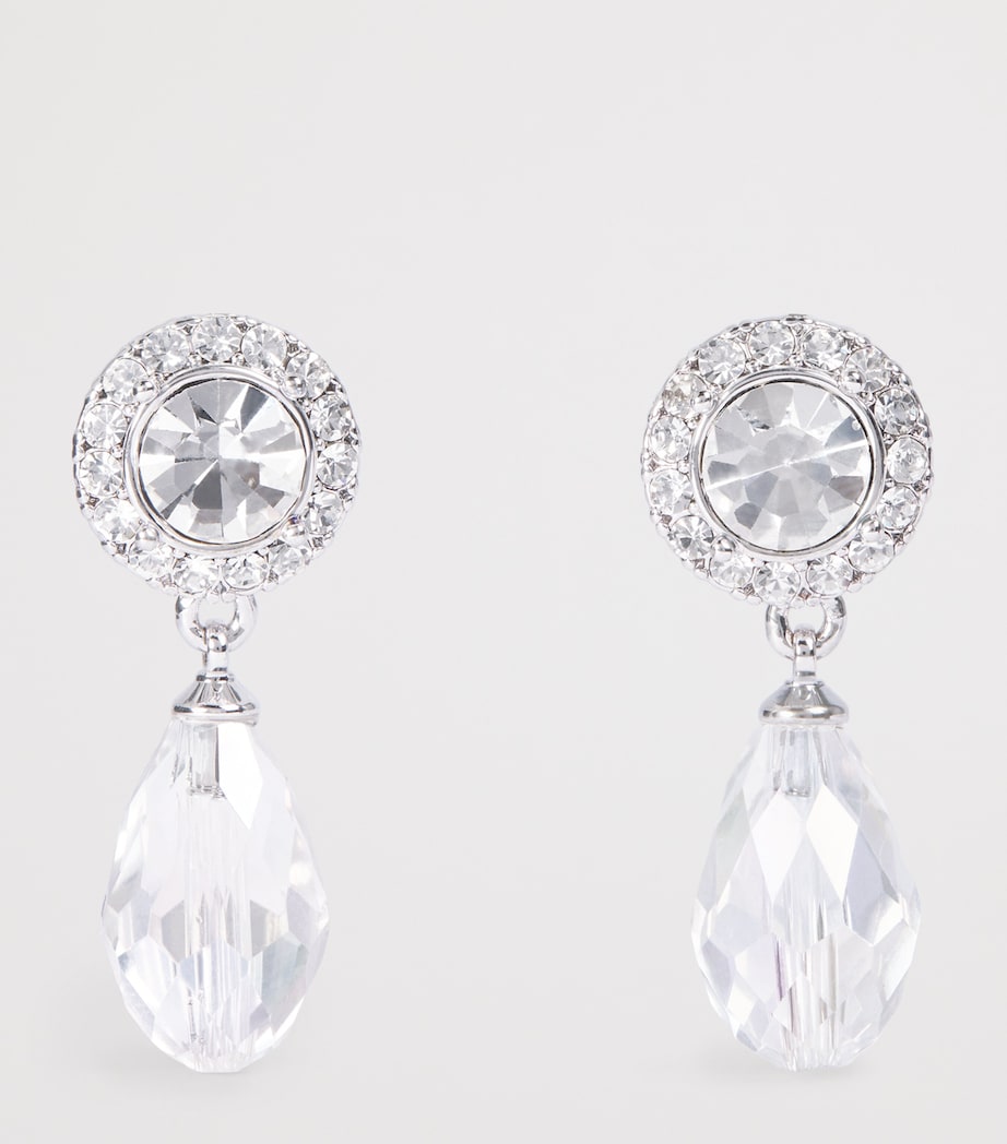 Crystal Drop Earrings SILVER Image 3