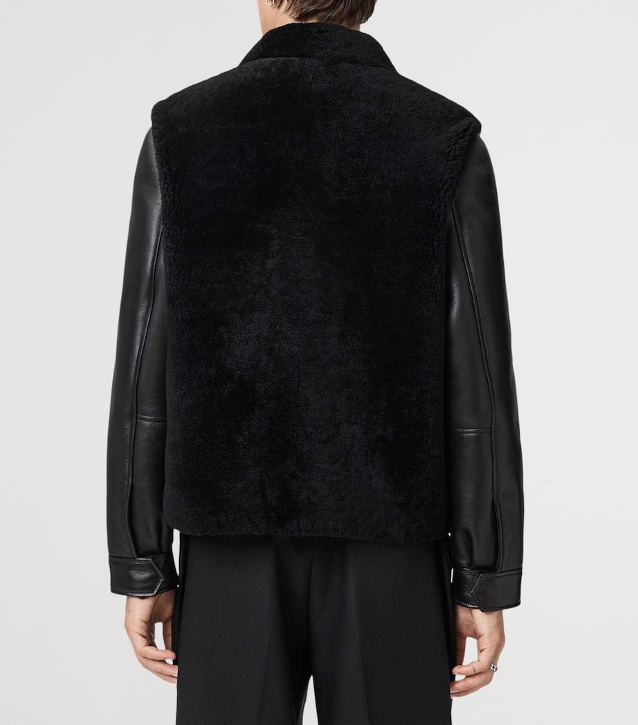 Shearling-Leather Conyer Jacket BLACK Image 5