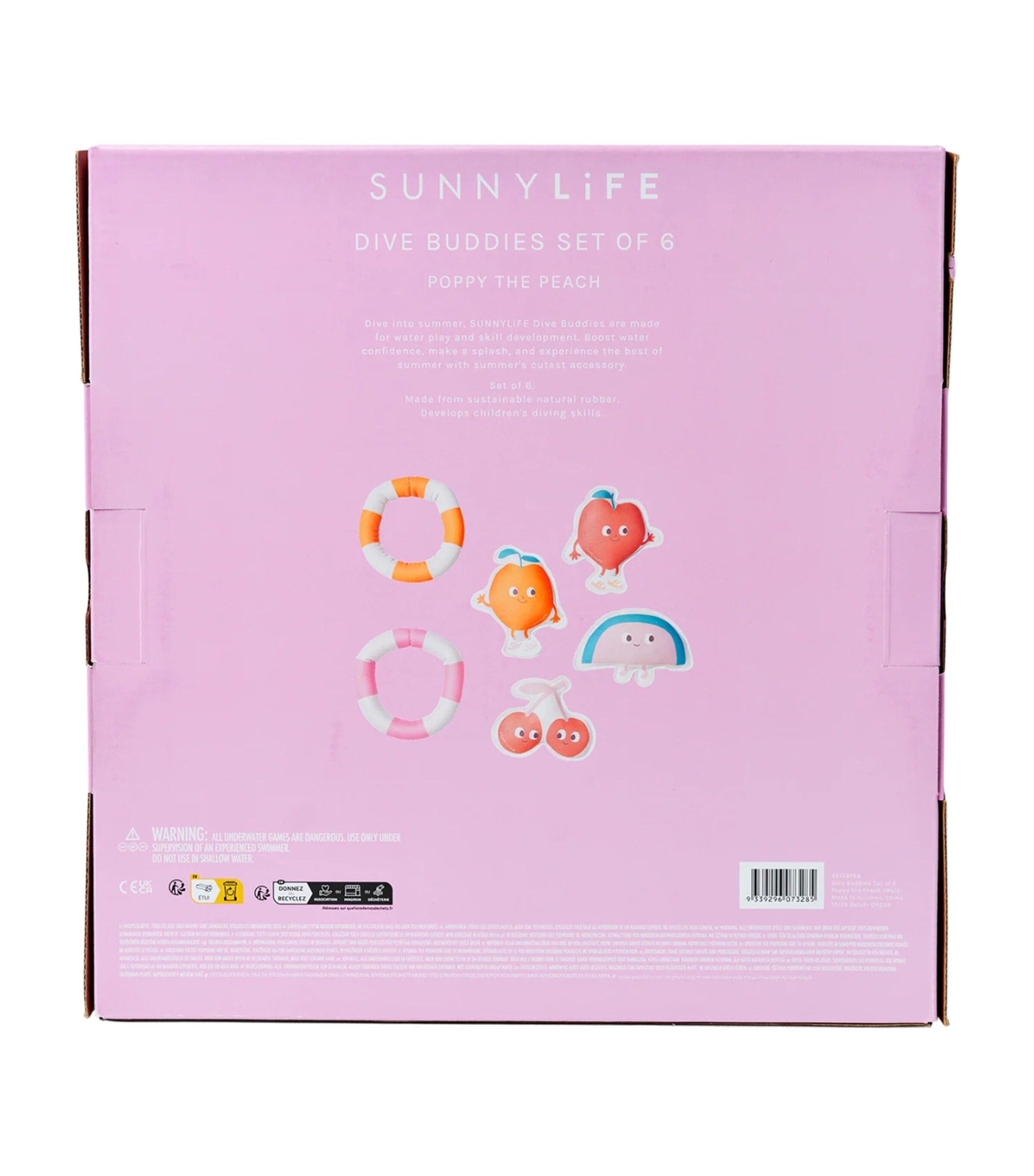 Sunnylife Kids Poppy The Peach Dive Buddies Multicolour Image 7