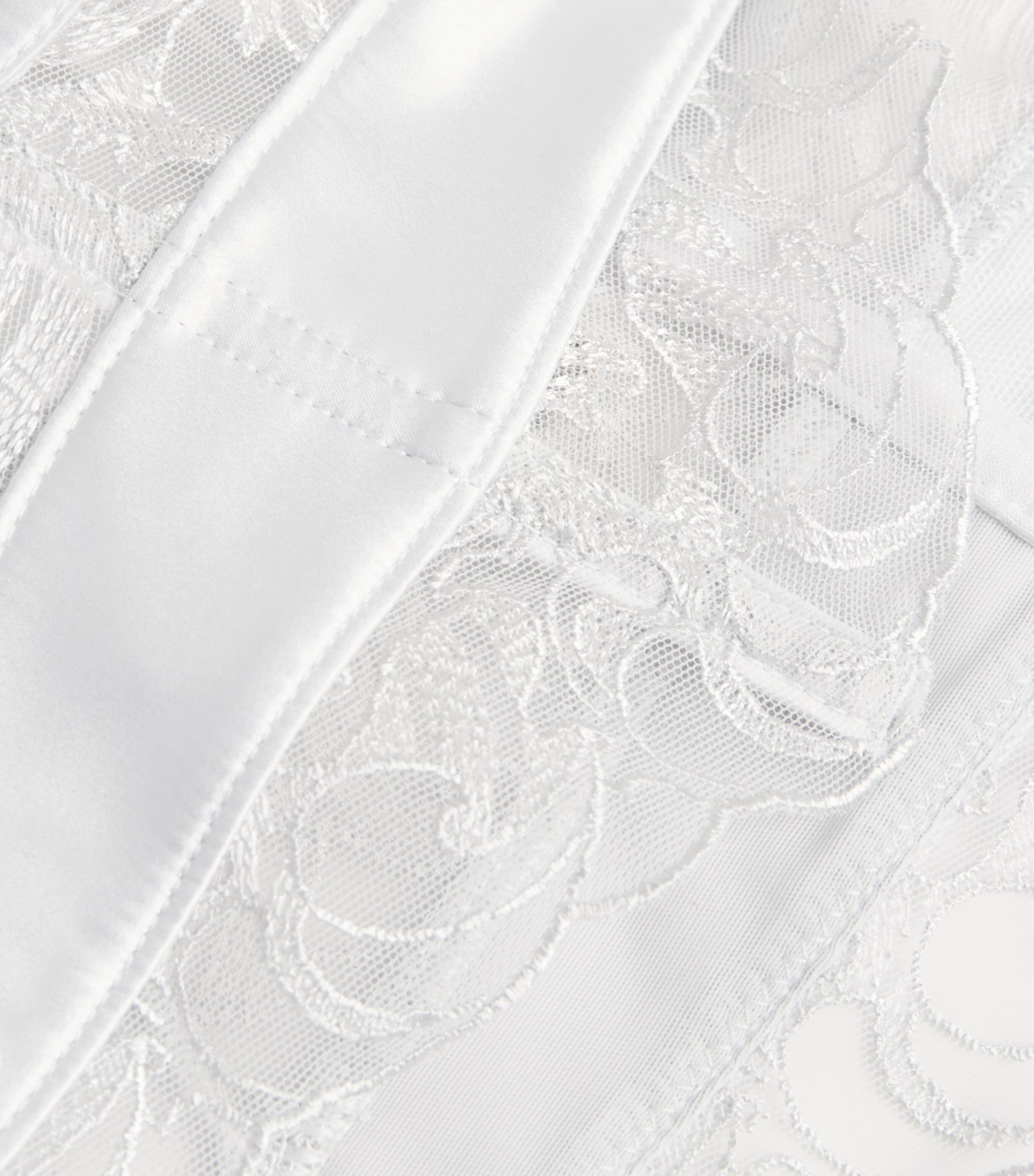 Satin Lace-Trim Waist Cincher ARCTIC BLUE Image 4