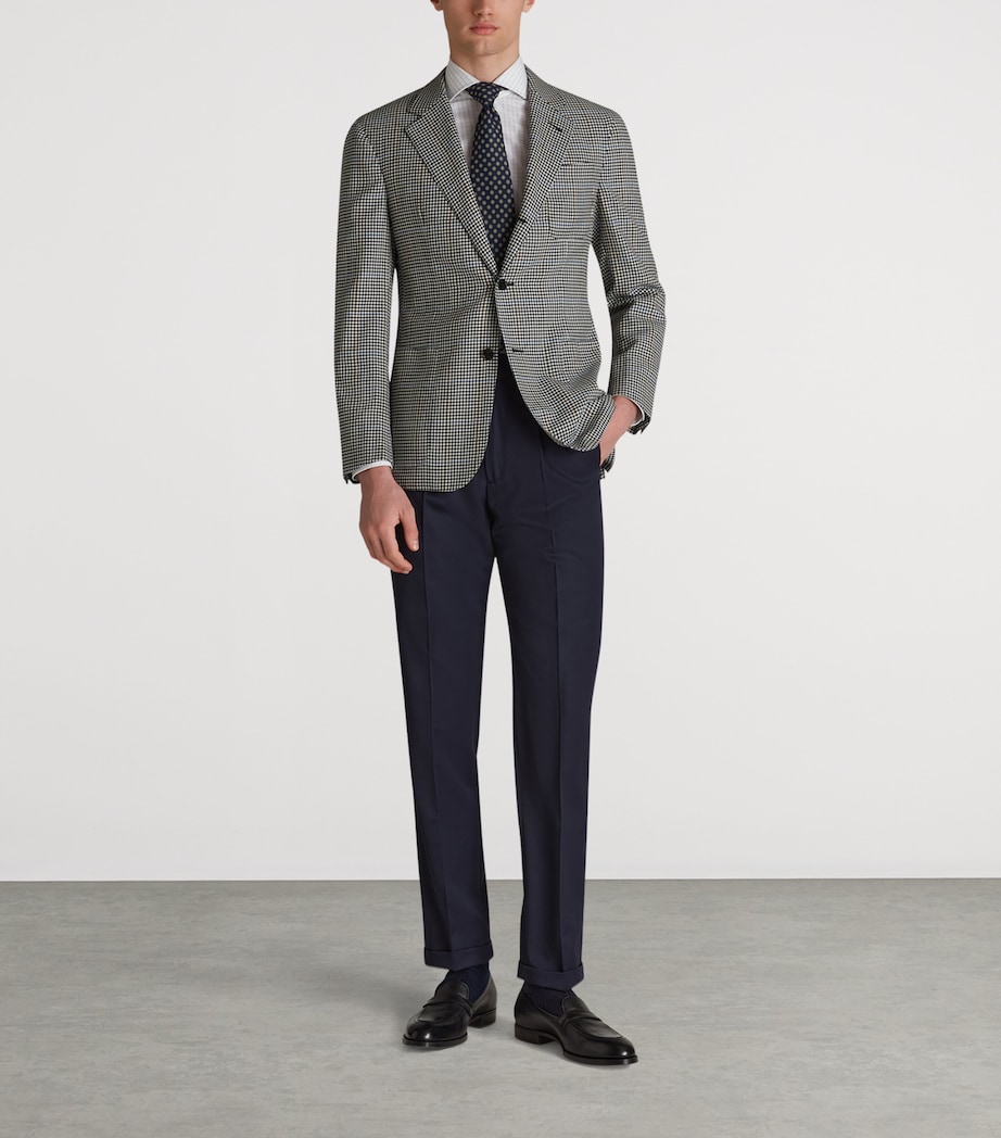Merino Wool Gingham Cavendish Blazer 101IVORY Image 2