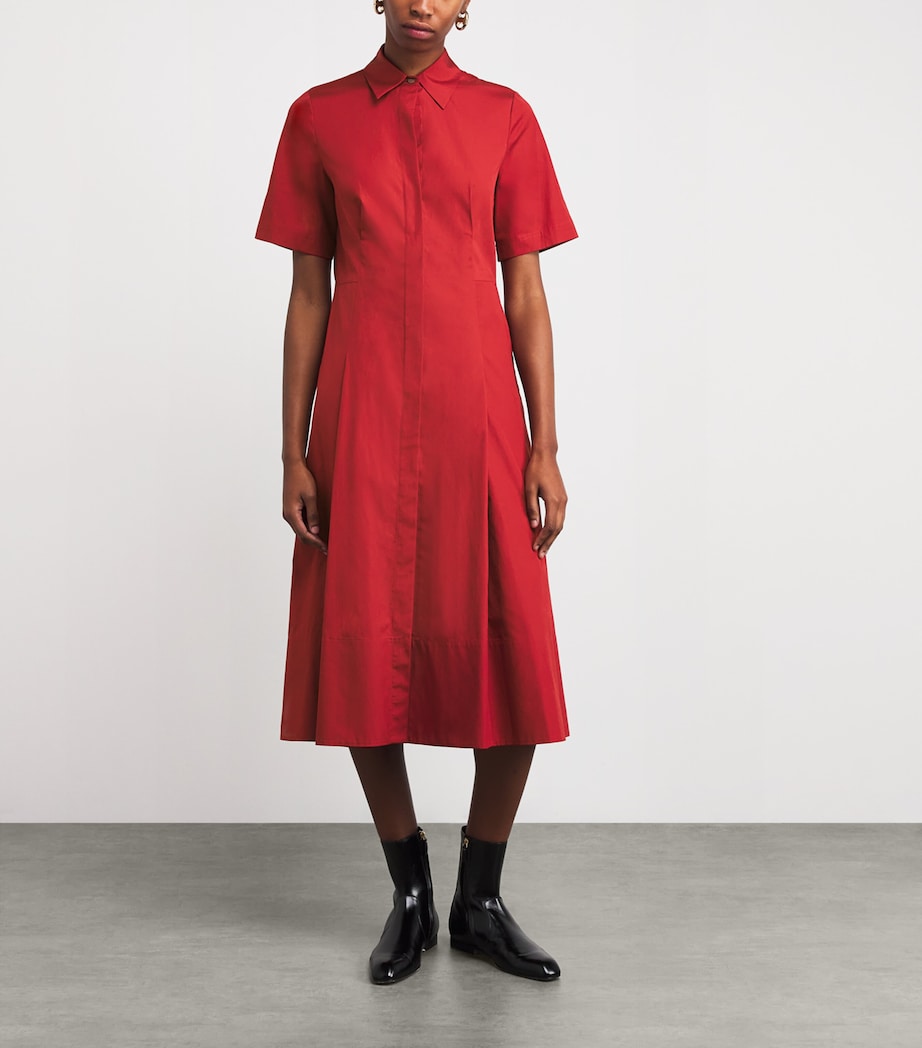 Cotton Shirt Midi Dress 627BKR-BRICK ROSE Image 3