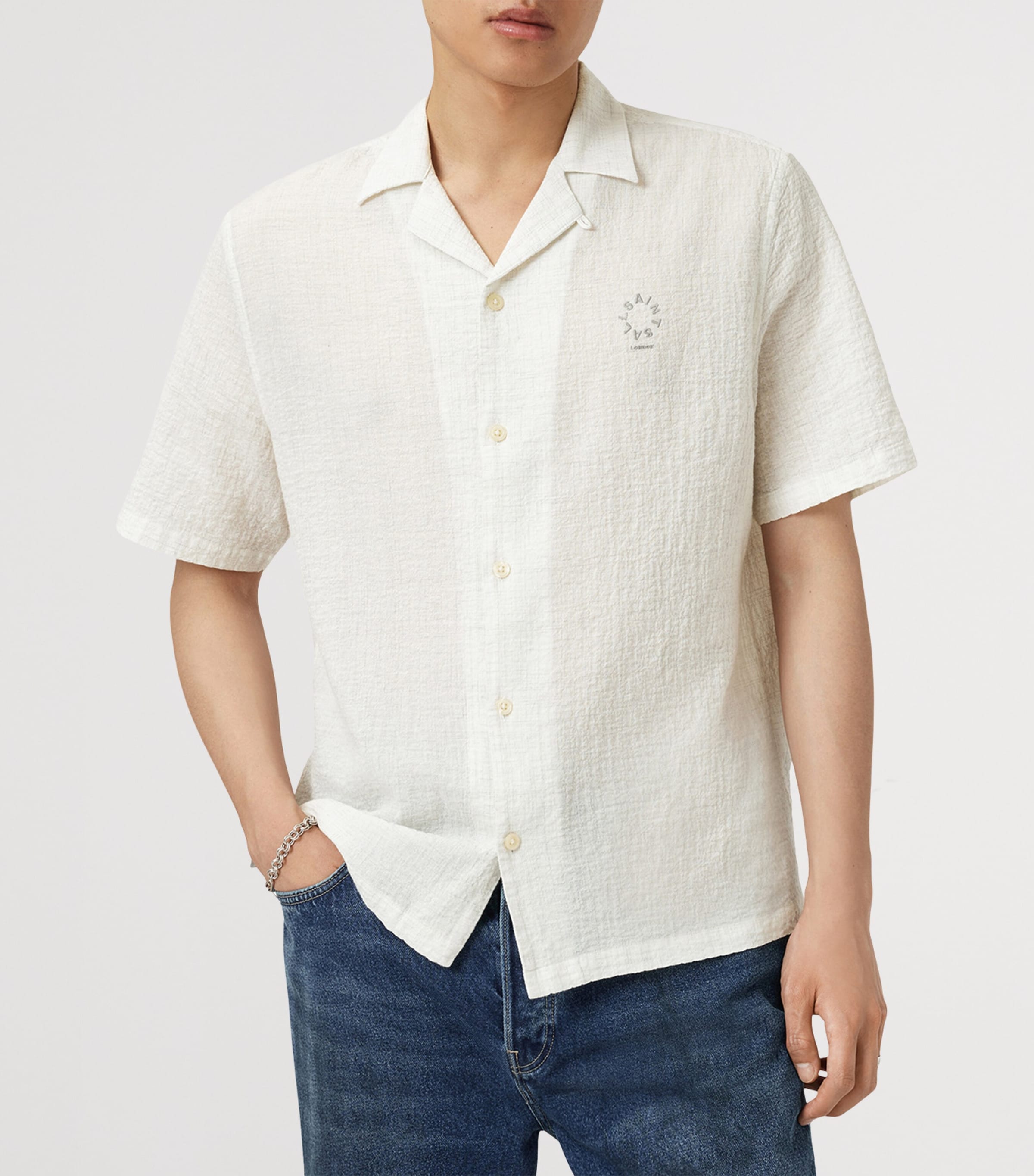 Organic Cotton Admon Shirt JETSTREAM WHITE Image 5