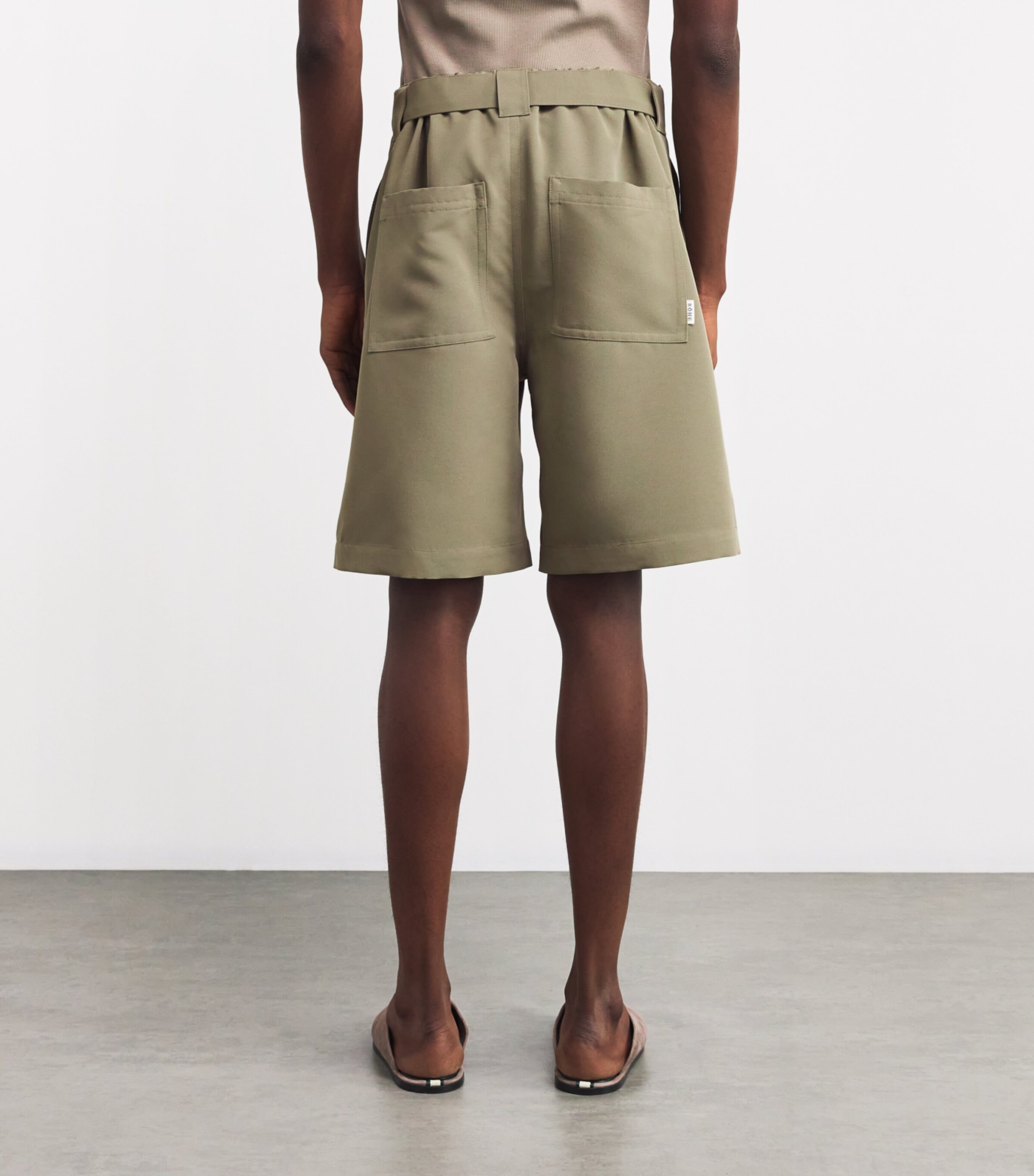 Cotton Utility Shorts 343 SAGE Image 4