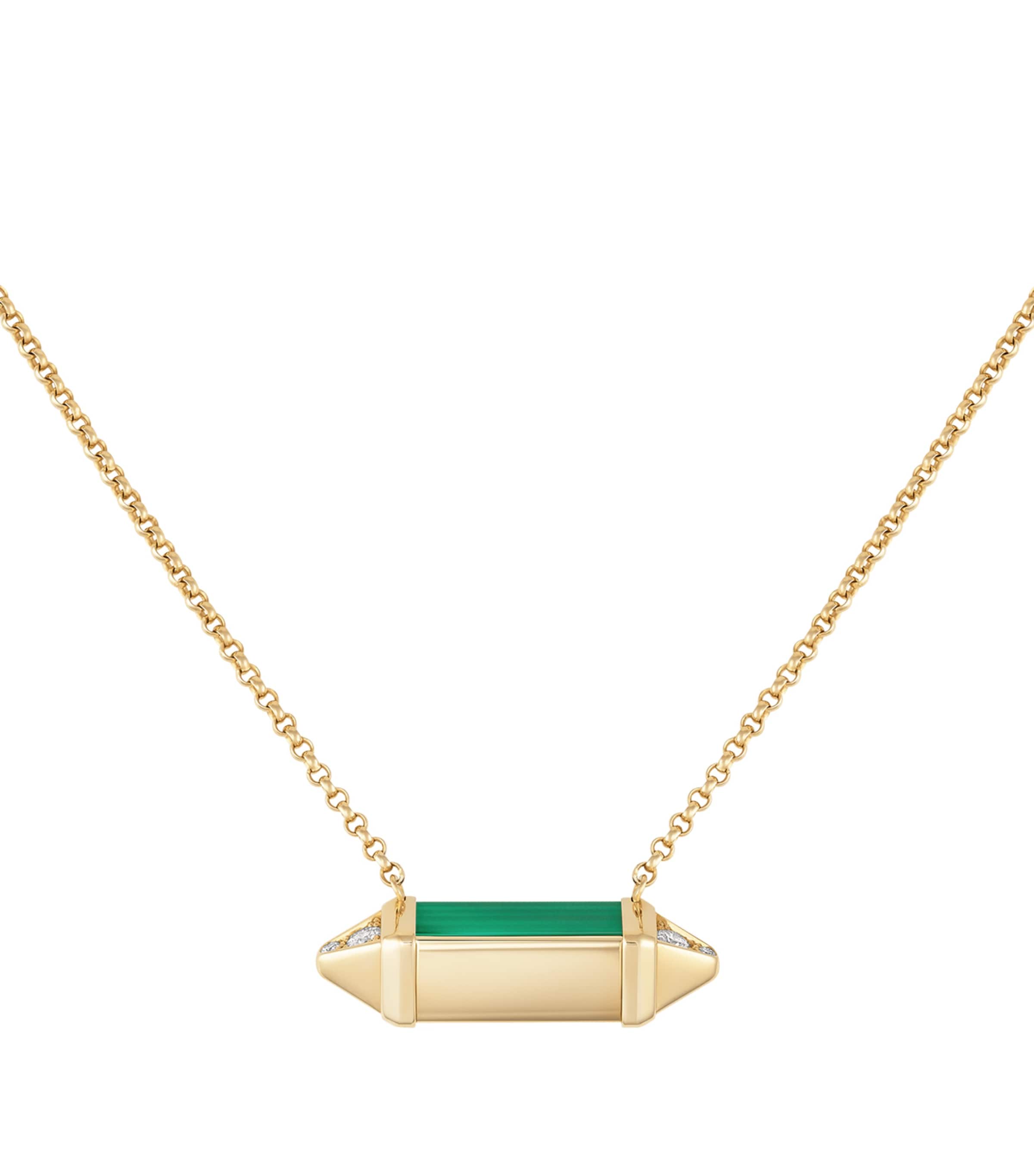 Yellow Gold, Diamond and Malachite Les Berlingots de Cartier Necklace YELLOW GOLD Image 2
