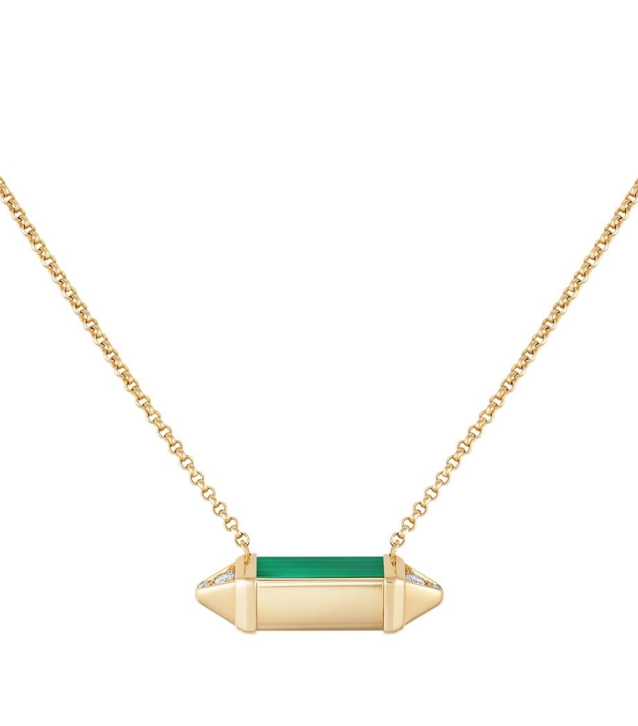 Yellow Gold, Diamond and Malachite Les Berlingots de Cartier Necklace YELLOW GOLD Image 2
