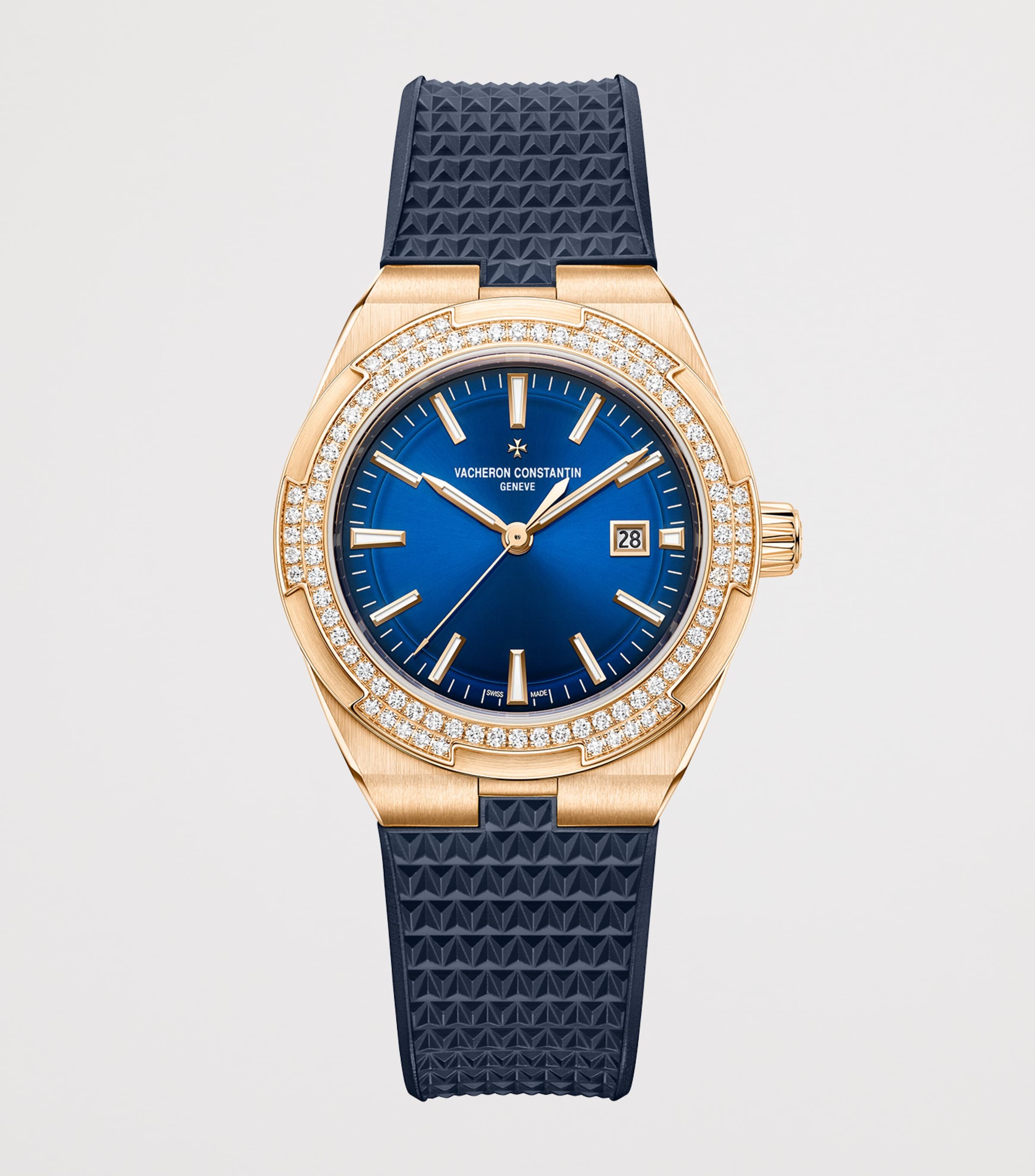 Vacheron Constantin Rose Gold and Diamond Overseas Watch 35mm Pink Gold Image 3