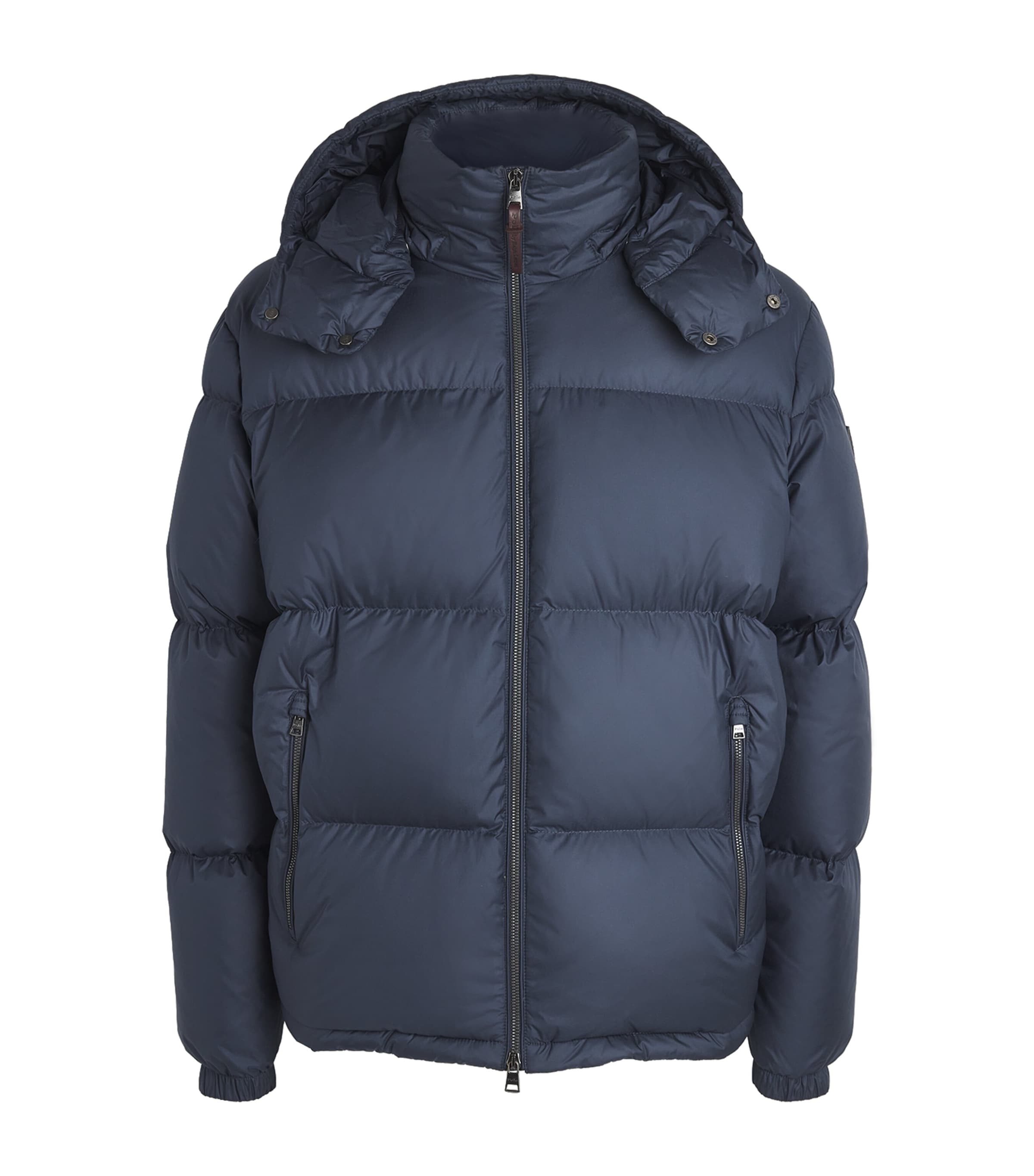 Down Detachable-Hood Puffer Jacket NAVY Image 1