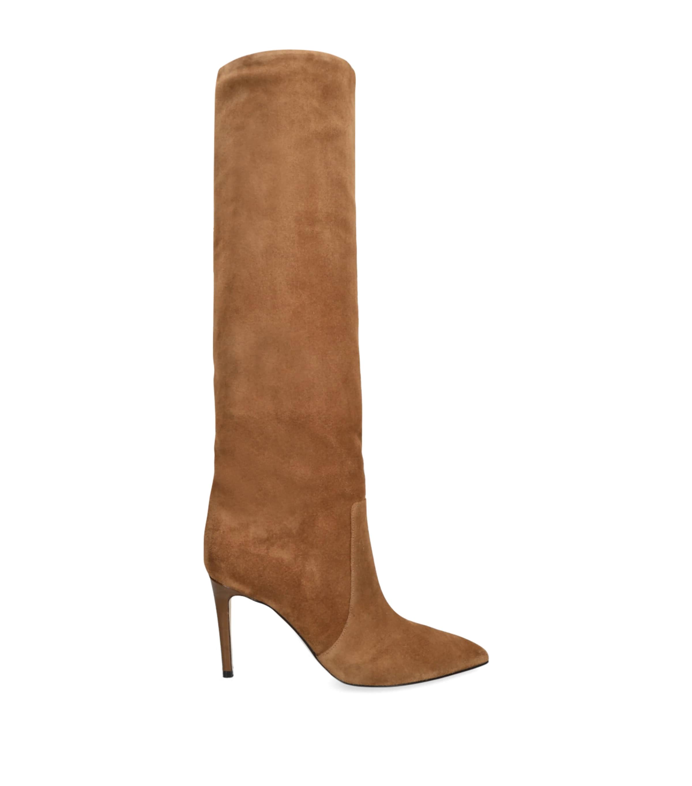 Paris Texas Boots In Brown Calf Suede Leather In Brown