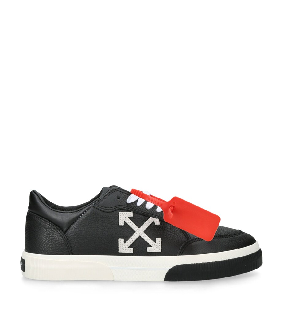 Leather New Low Vulcanized Sneakers BLK/WHITE Image 1