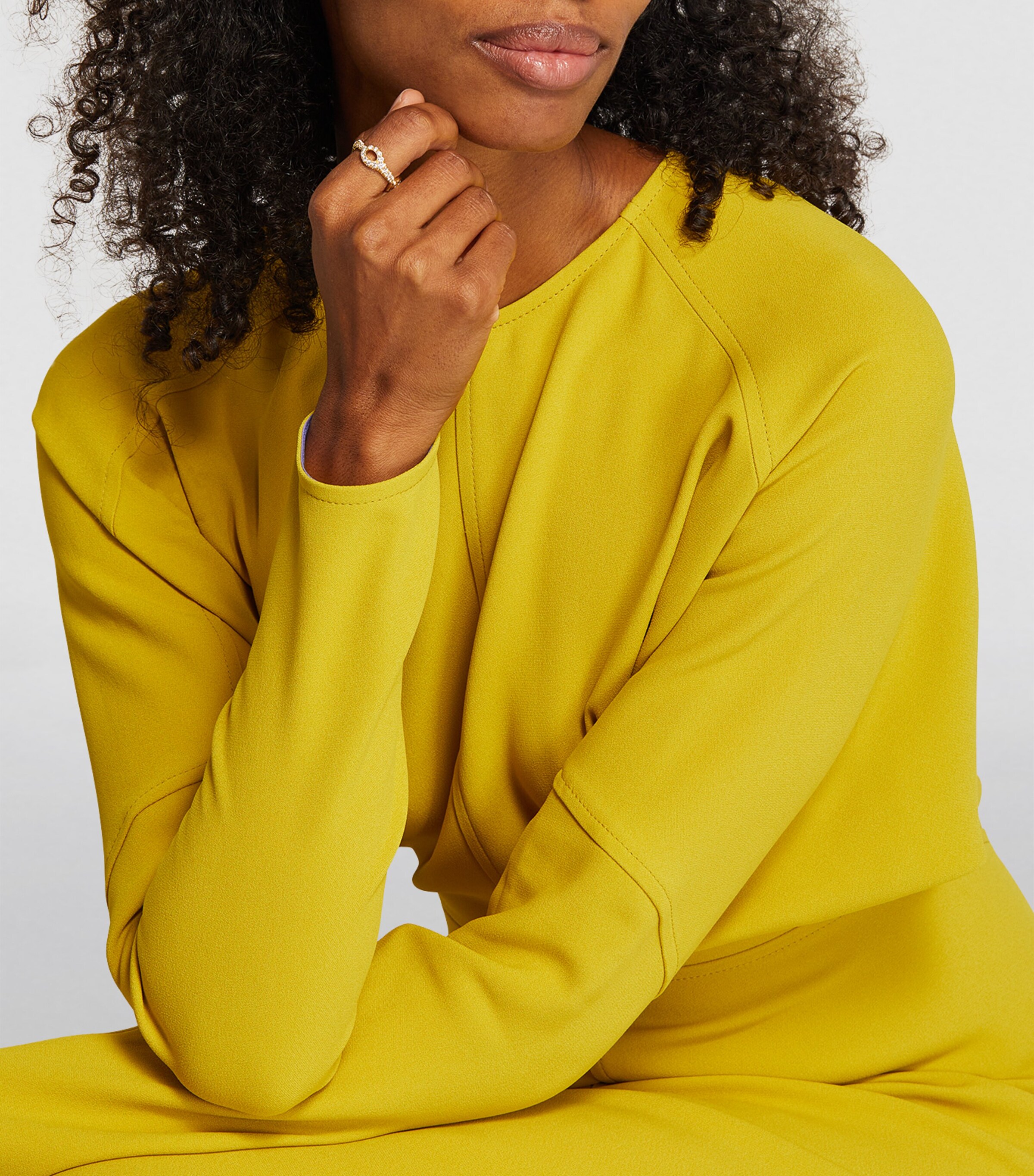 Yellow Gold and Diamond Medium Lola Needle Ring YELLOW GOLD Image 5