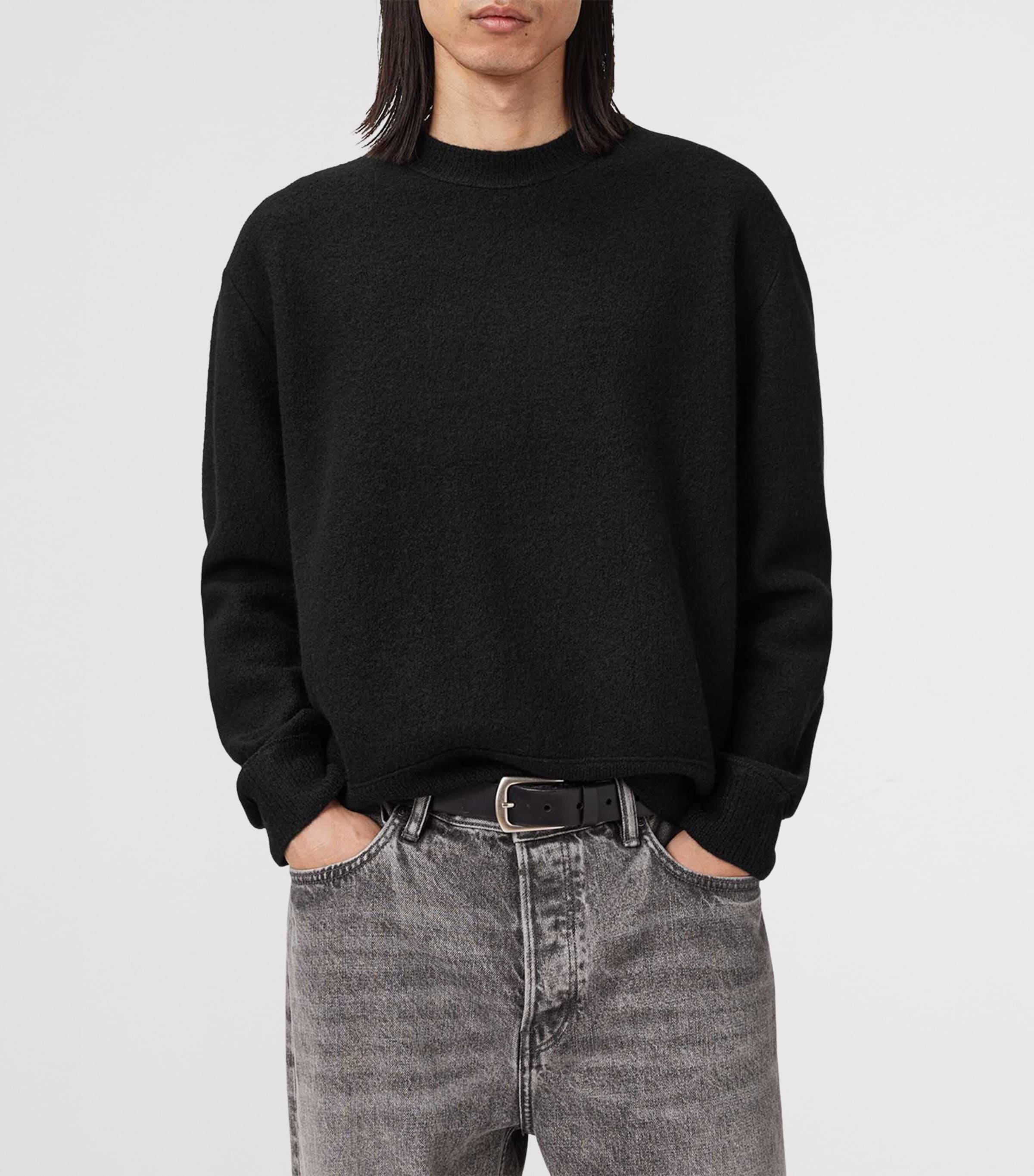 Merino Wool Marko Sweater BLACK Image 5