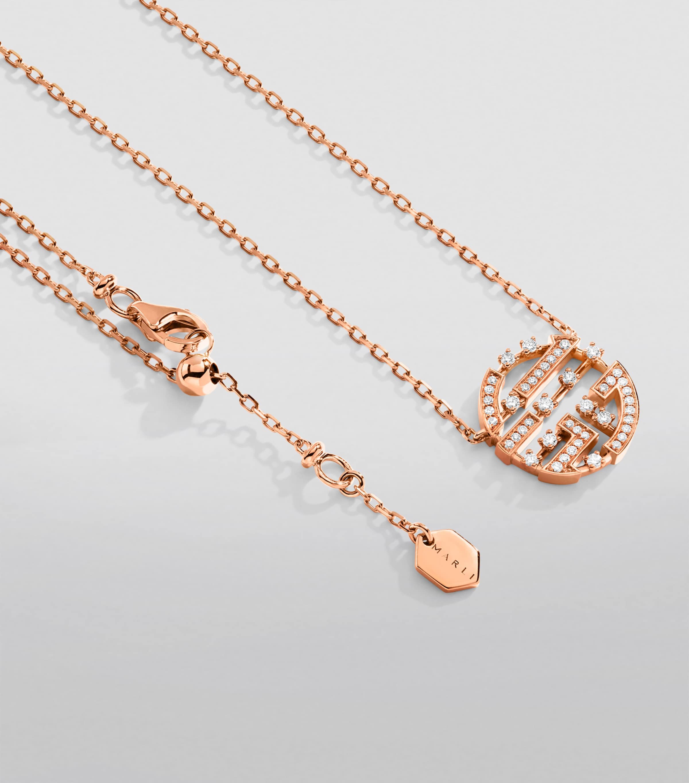 Rose Gold and Diamond Avenues Necklace ROSE GOLD Image 2