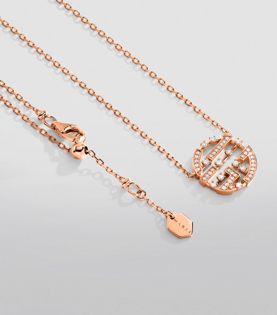 Rose Gold and Diamond Avenues Necklace ROSE GOLD Image 2