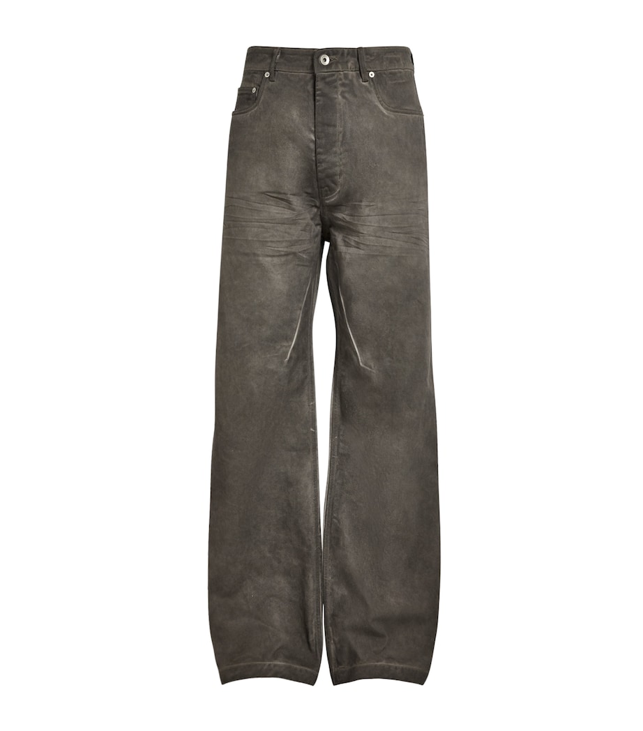 Rick Owens Mens Geth Wide-Leg Jeans Dark Dust Image 1