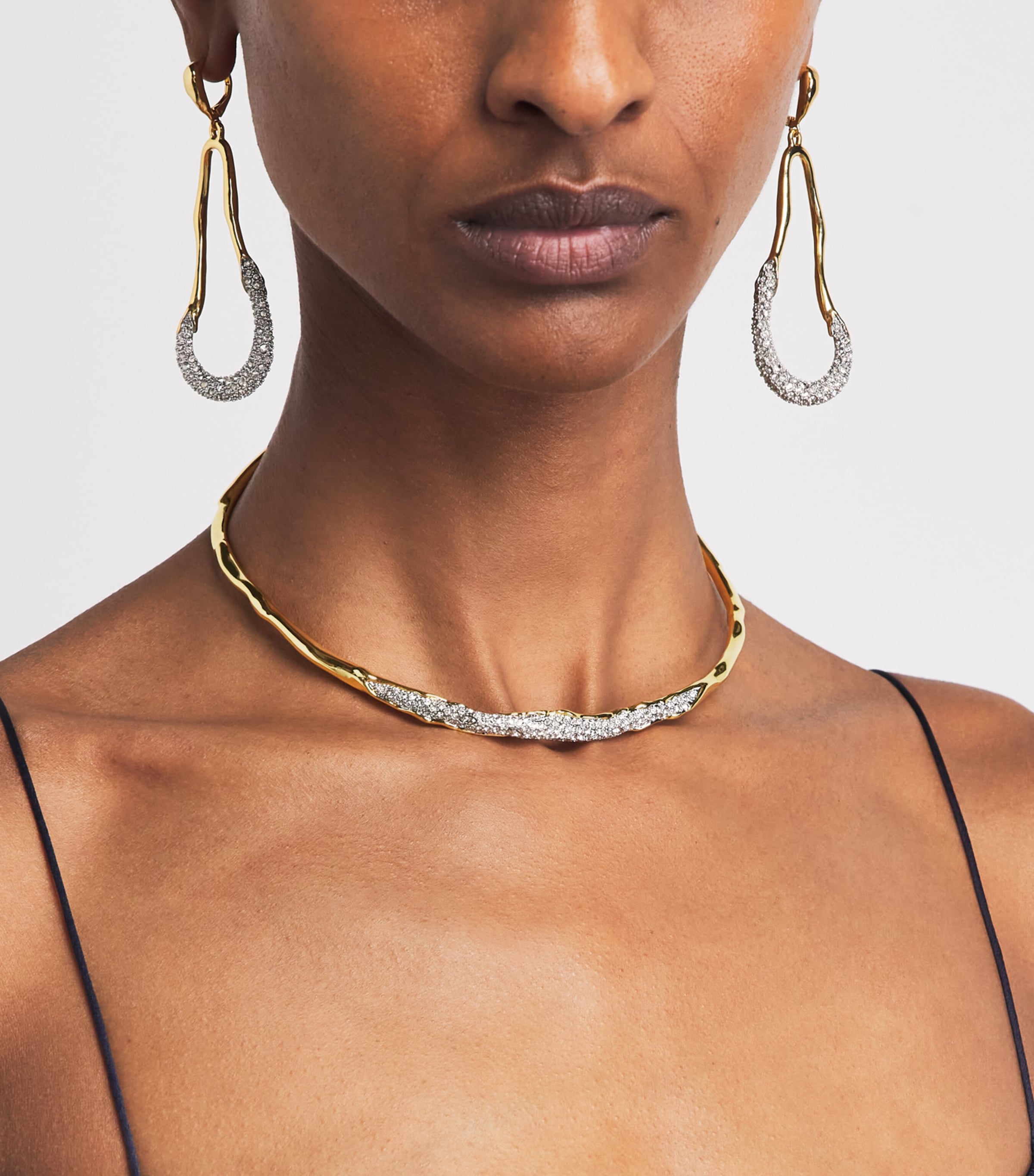 Alexis Bittar Gold-Plated Solanales Skinny Collar Necklace Gold Image 2