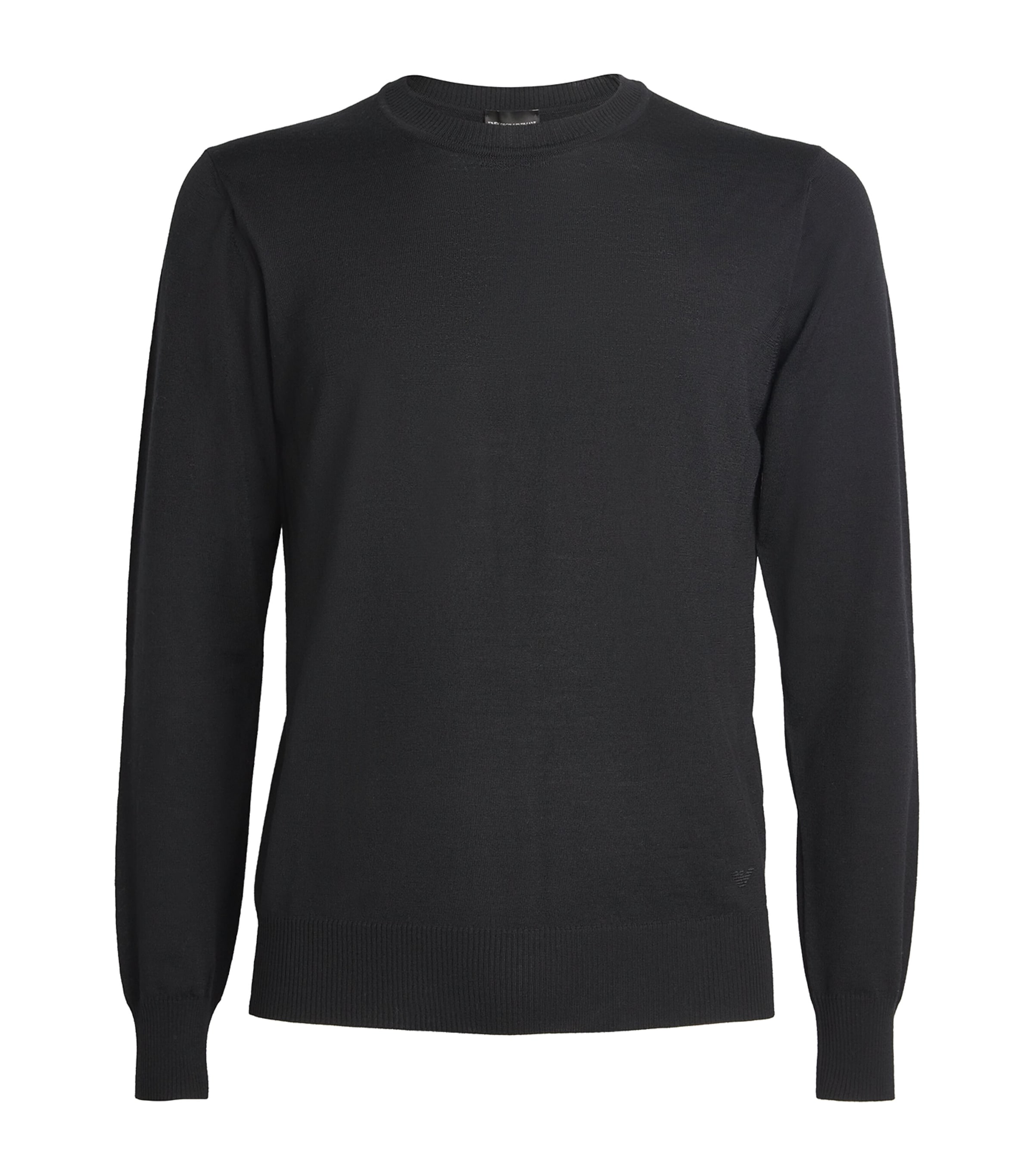 Emporio Armani Virgin Wool Sweater In Black